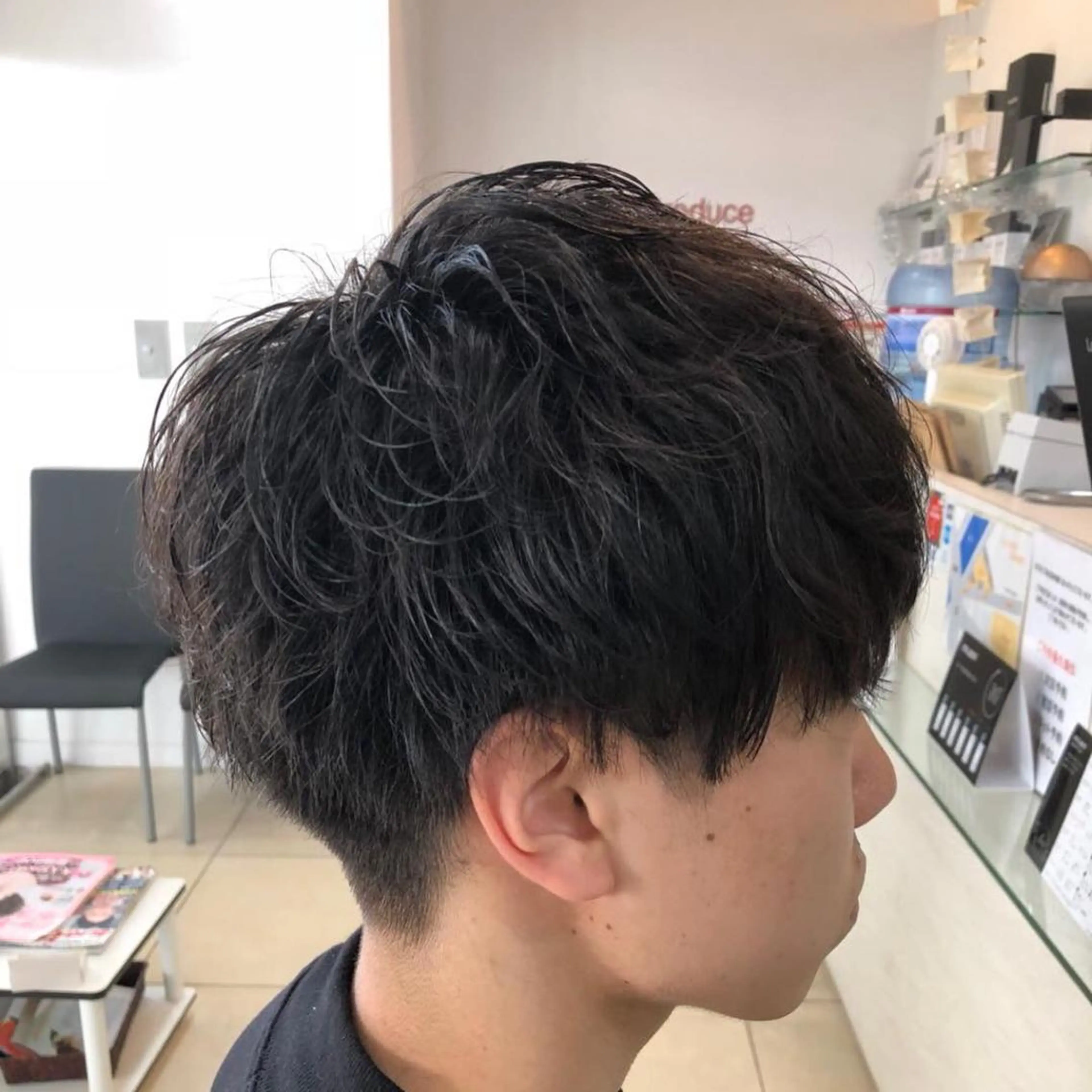 ショート パーマ メンズ メンズパーマ 髪質改善× ハイライト溝江のヘアスタイル