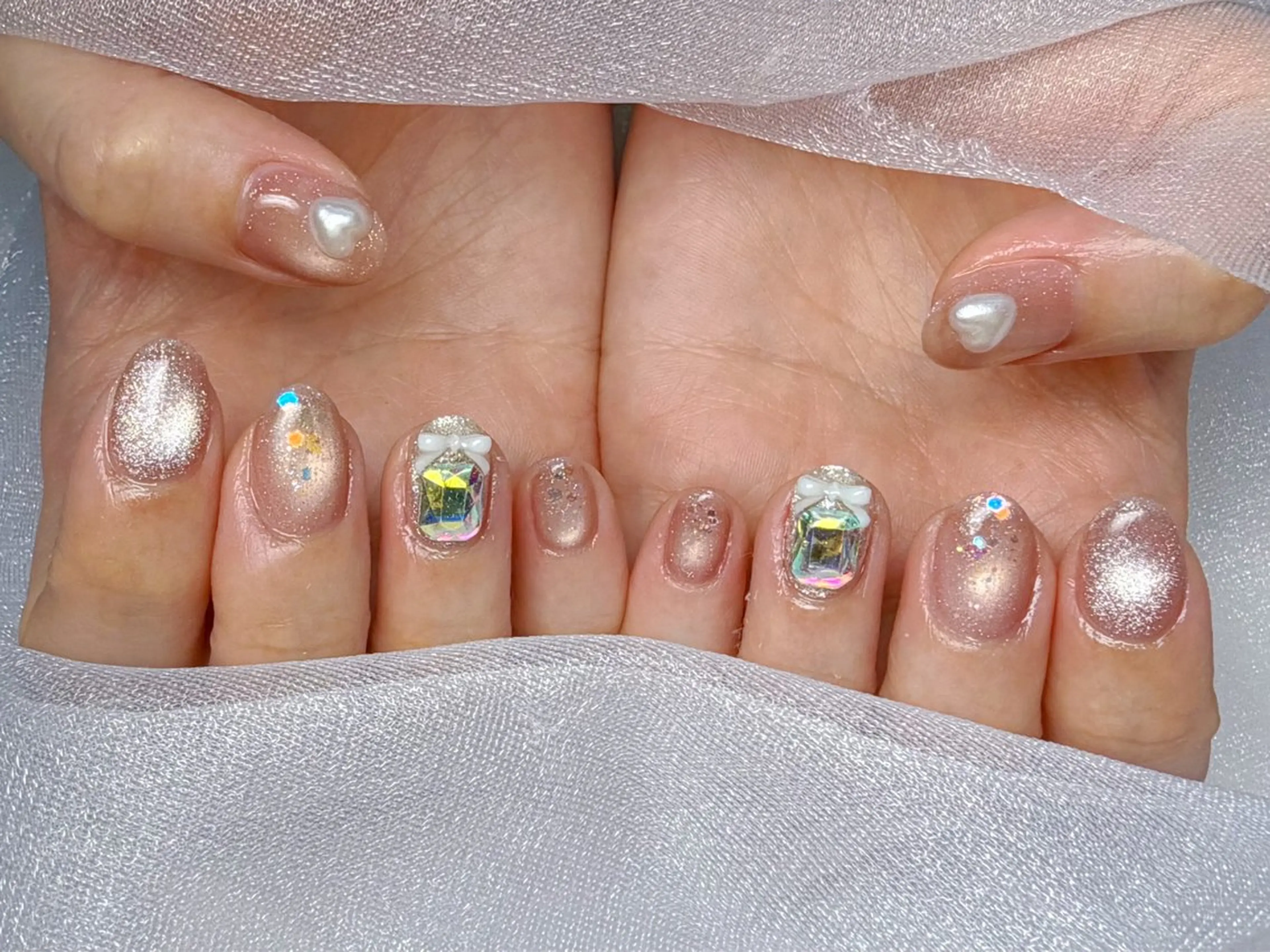 ネイル ワンホンネイル ハンドネイル Queennail 北堀江Yumiのネイルデザイン