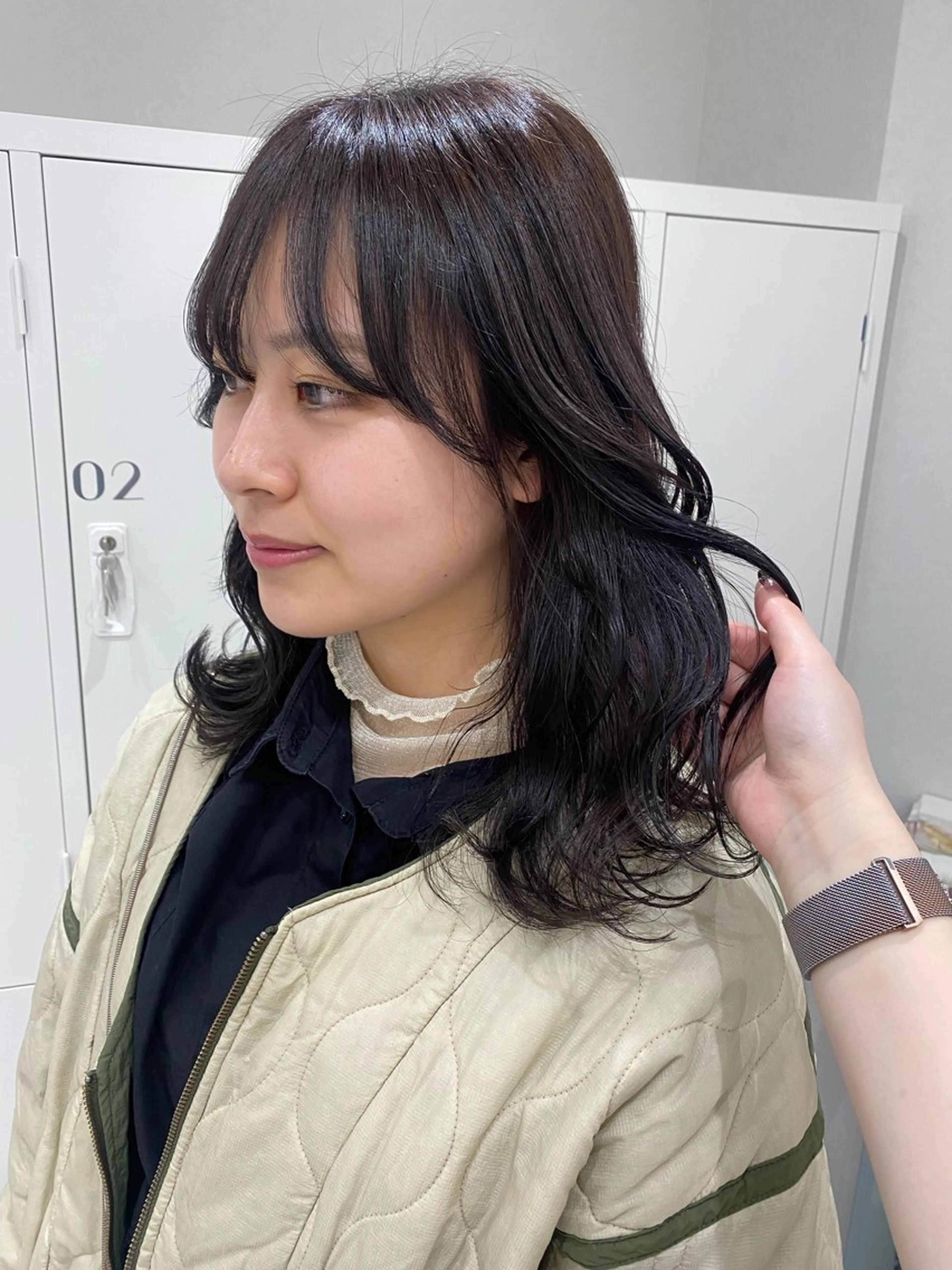ミディアム カラー ヘアアレンジ アッシュ ラベンダーカラー ラベンダーアッシュ カット ヘアカラー ボブ /ニュアンス/ satomi🧸💖のヘアスタイル