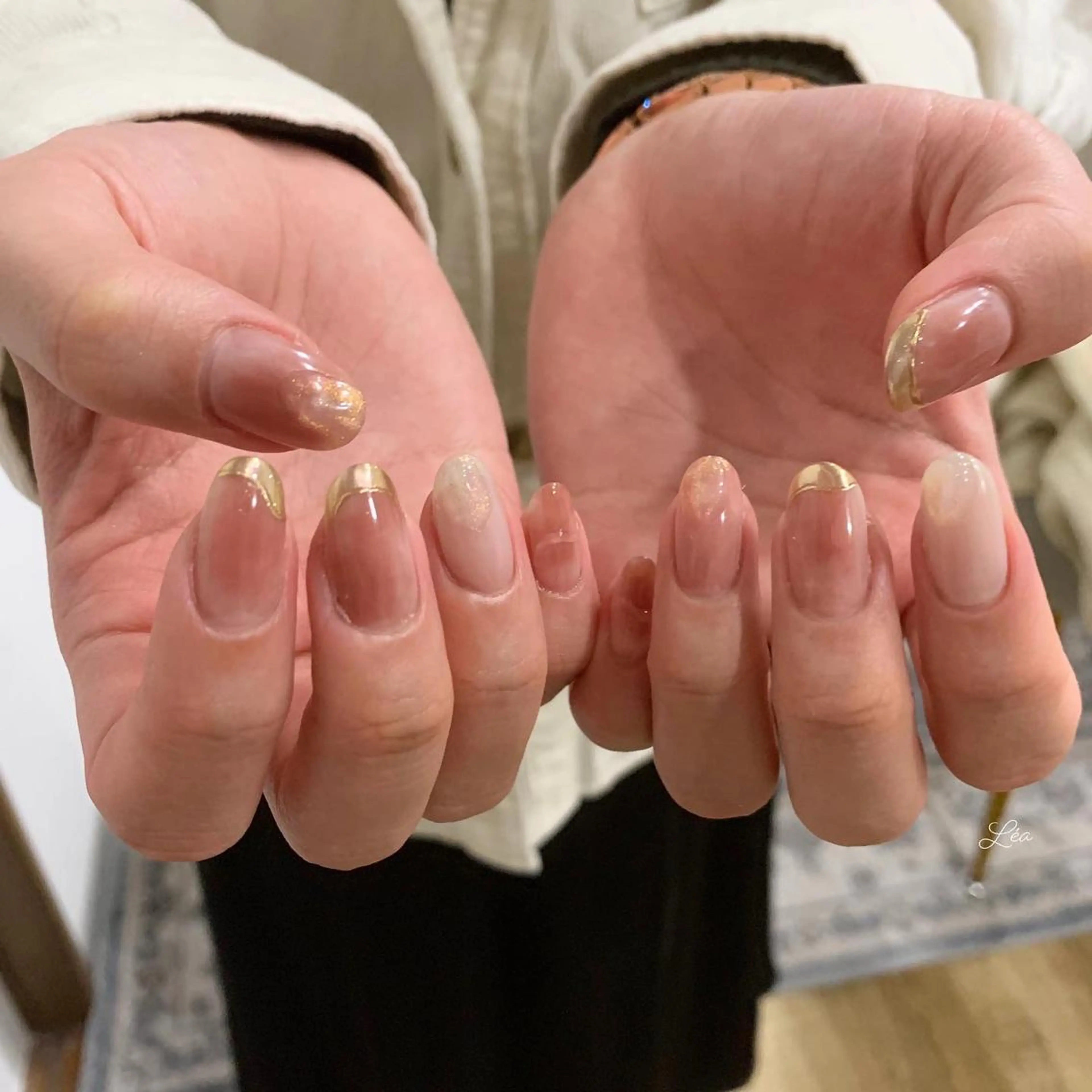 ネイル ジェルネイル 持ち込み パラジェル ソフトジェル Léa nailのネイルデザイン