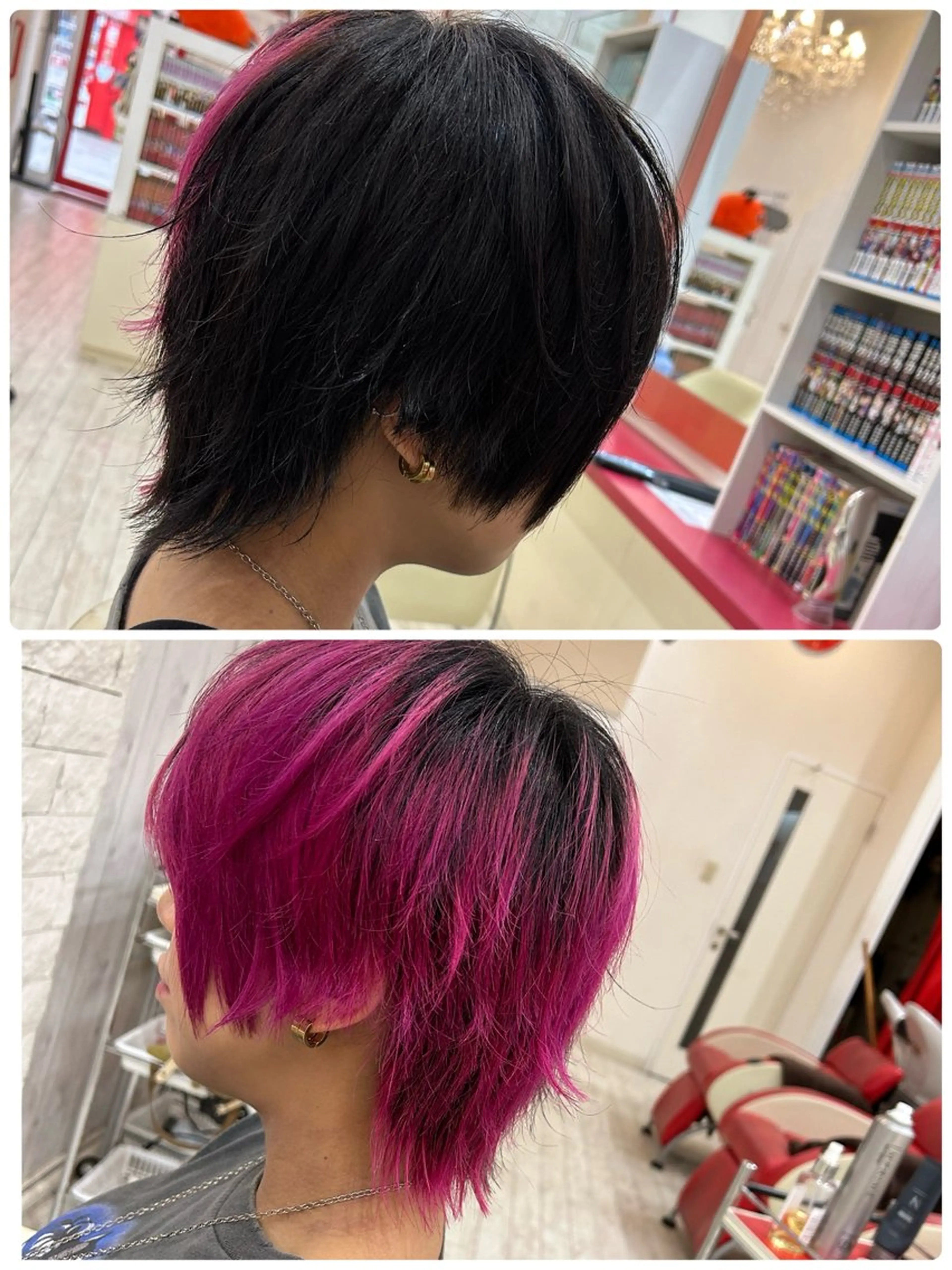 ショート ヘアアレンジ ウルフカット 今村公介 ブリーチ特化、派手髪のヘアスタイル