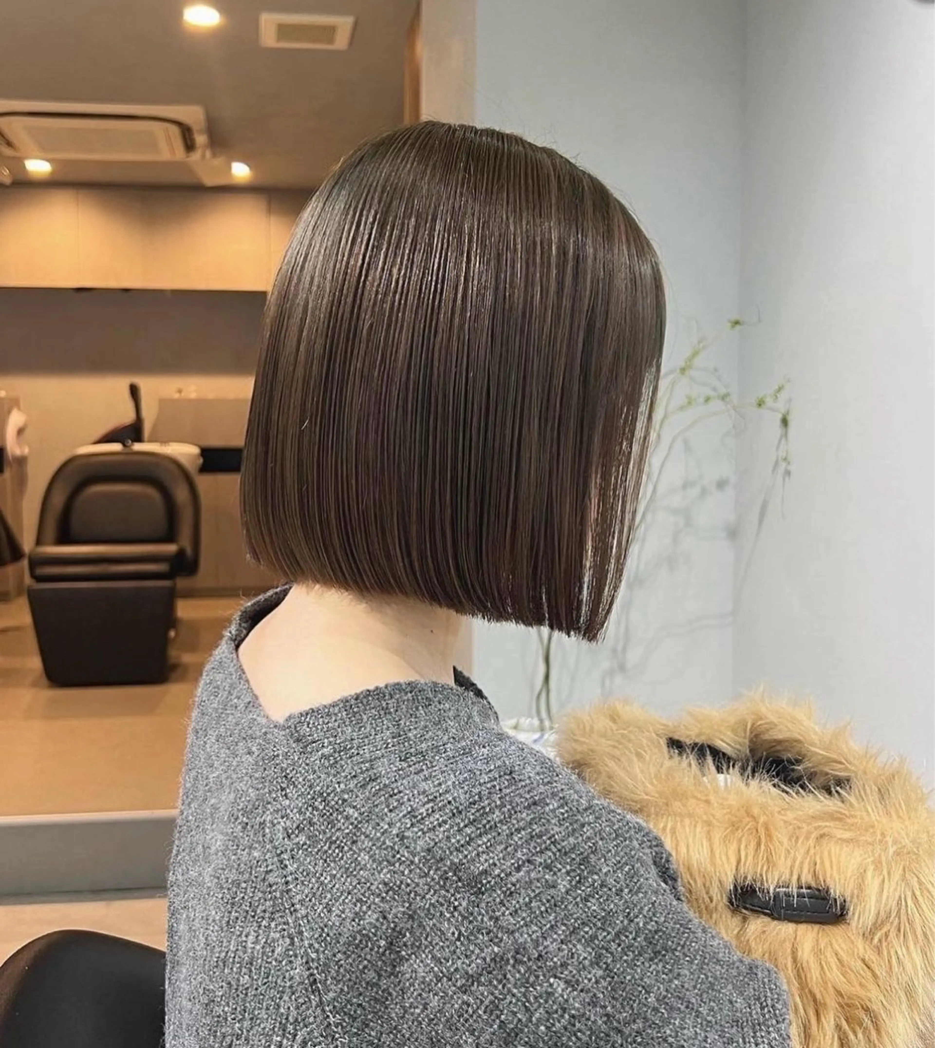 ミディアム カラー ヘアカラー トリートメント akane/ベージュ /オリーブ/ブラウンのヘアスタイル