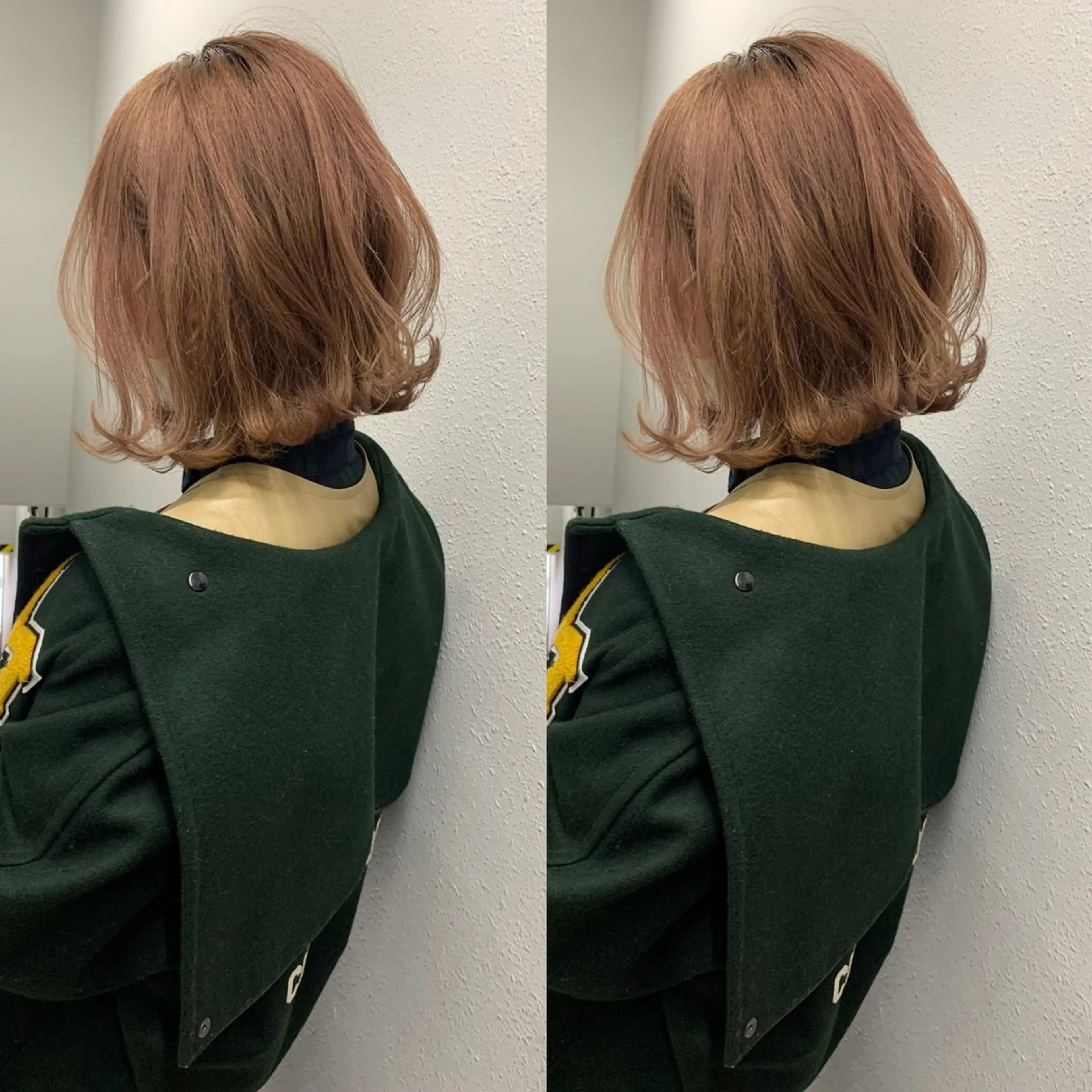 ミディアム カット ヘアカラー トリートメント 💗レイヤーショート ボブ艶髪/竜也💗のヘアスタイル