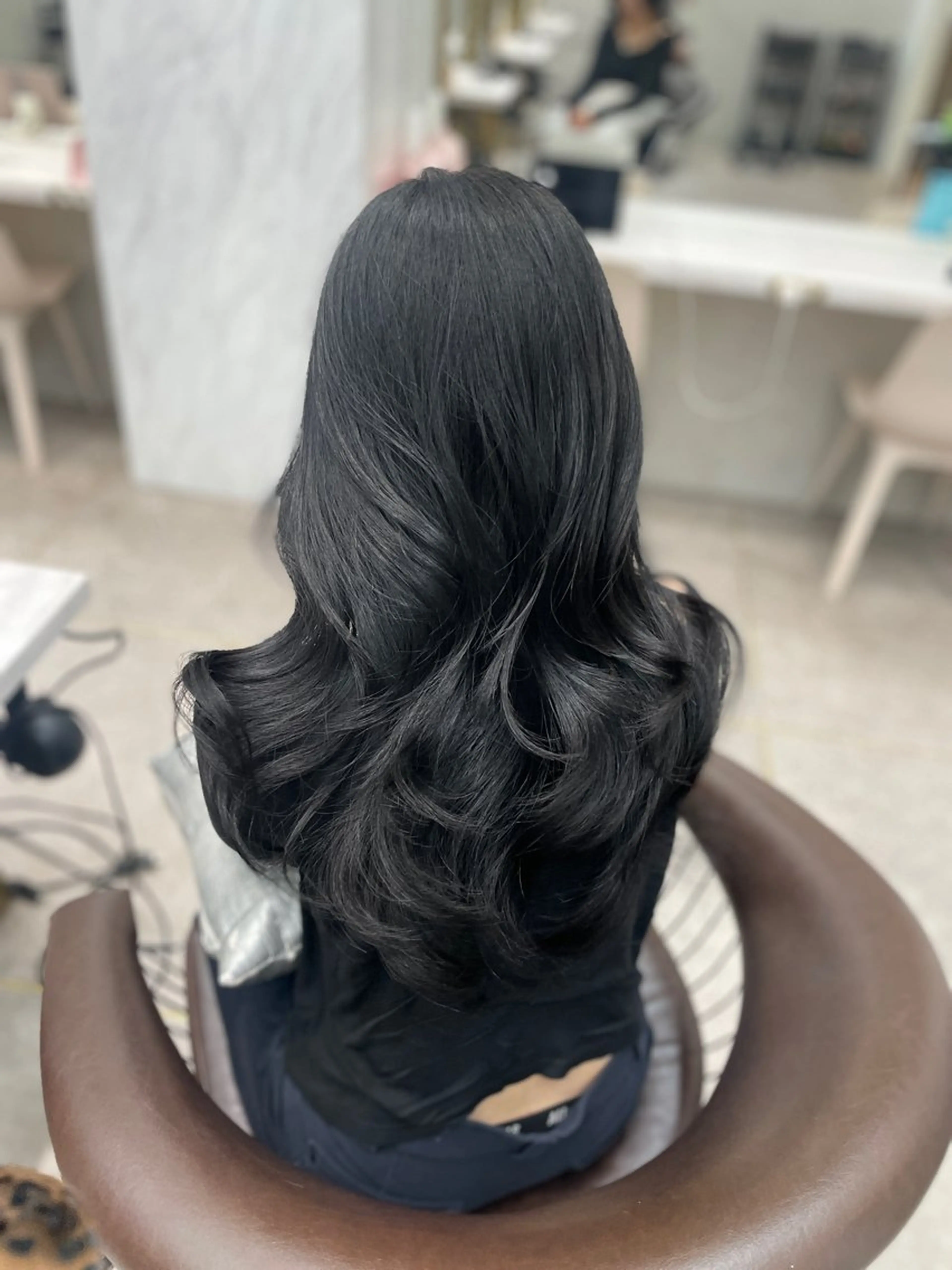 セミロング ヘアカラー MOE 福岡韓国ヘア✧︎のヘアスタイル