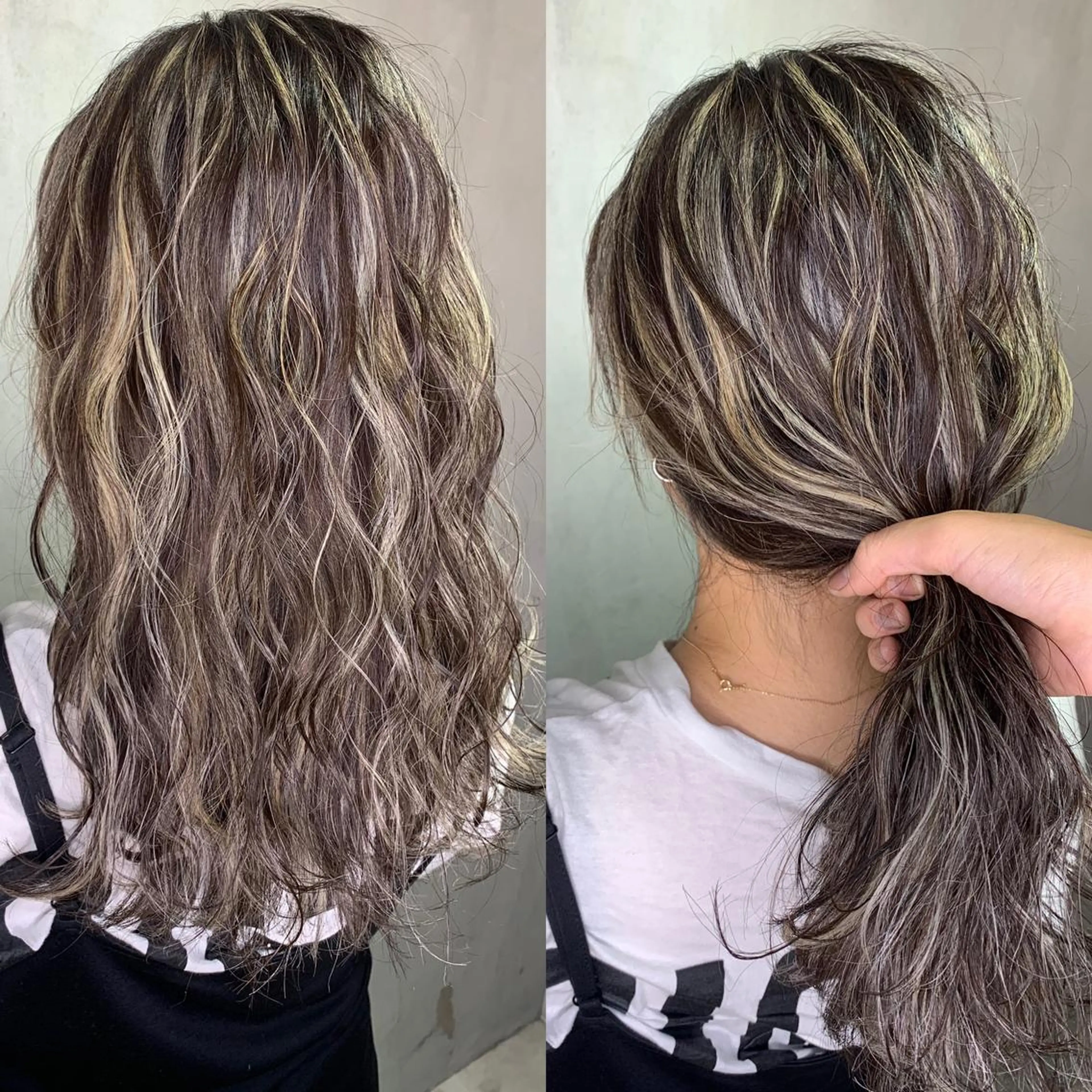 ロング カラー ハイライトカラー ハイライト MIL心斎橋所属・Clair クレアのヘアスタイル