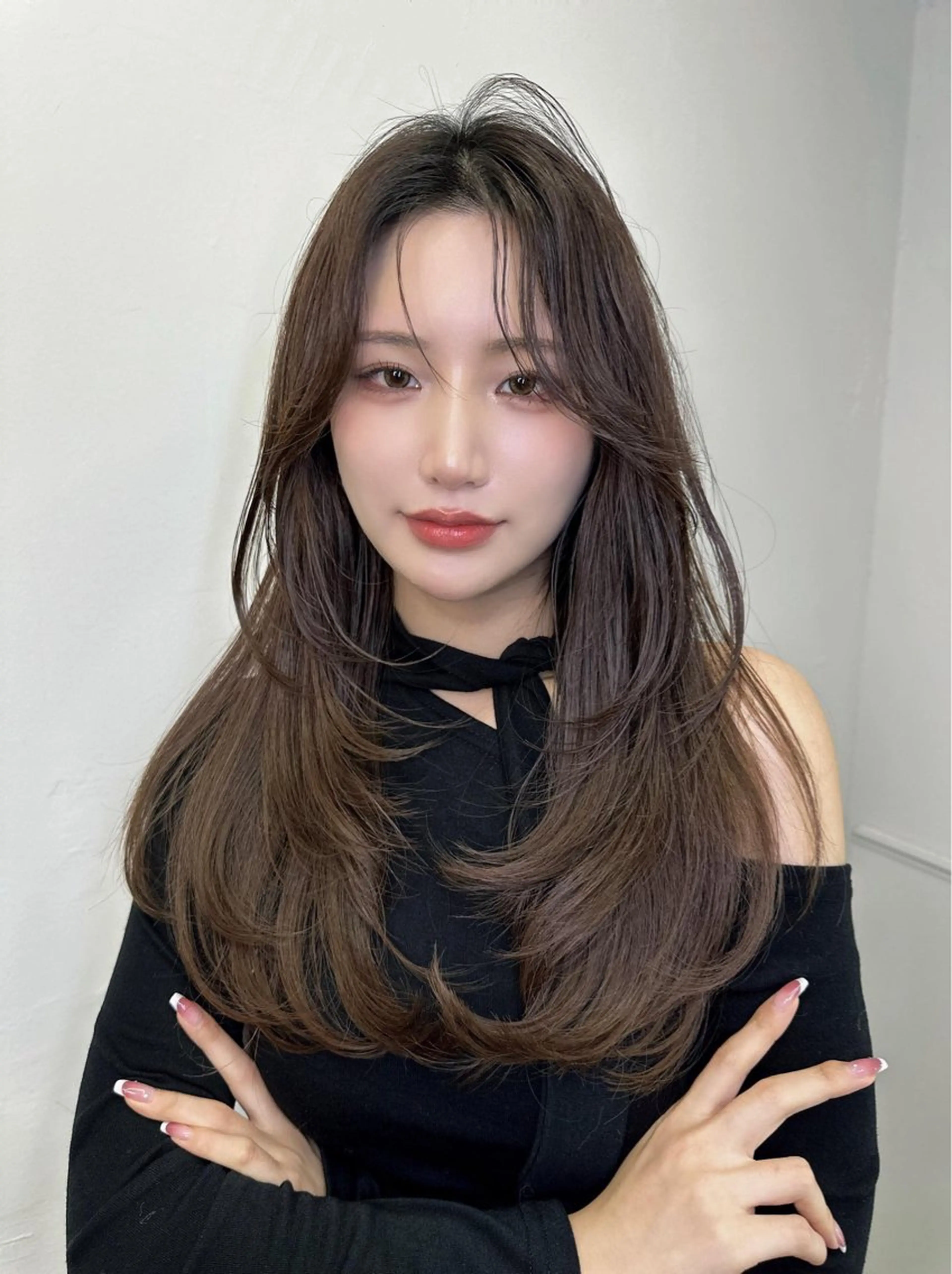 ロング カラー レイヤーカット ワンホンレイヤー ワンホンヘア カット ヘアカラー トリートメント ワンホンヘア ケラチン/Kaitoのヘアスタイル