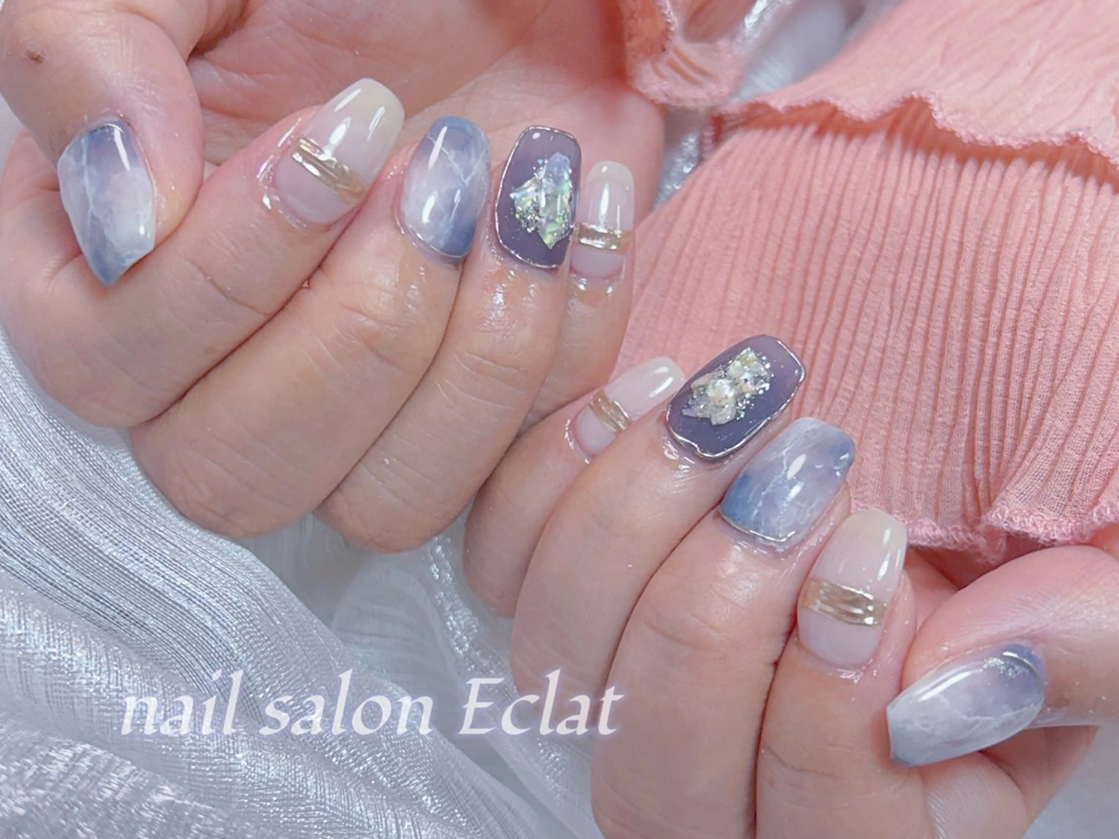 ネイル ハンドネイル ネイルサロンエクラ 🫧Shizukaのネイルデザイン