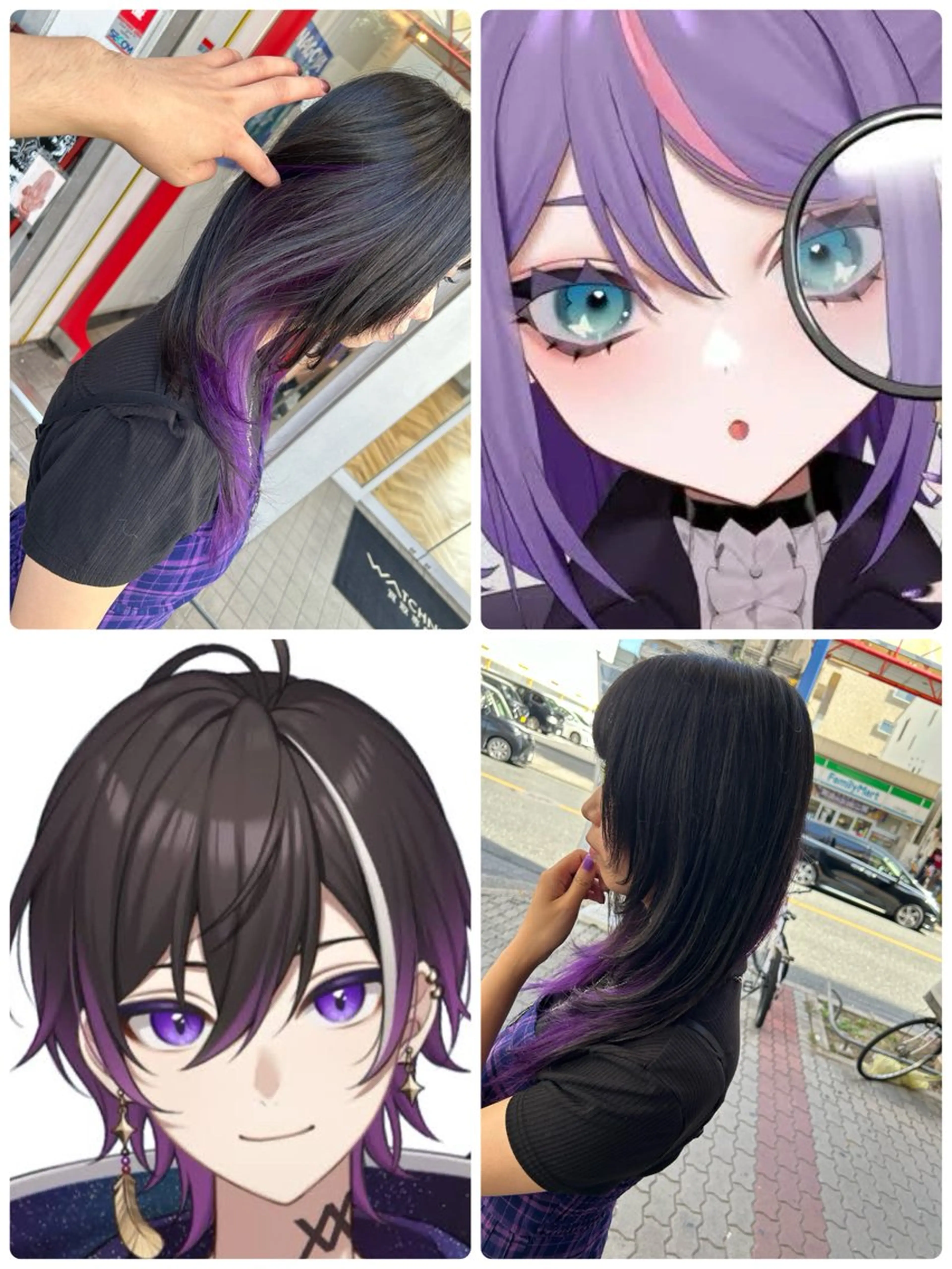 ロング カラー ヘアアレンジ インナーカラー 今村公介 ブリーチ特化、派手髪のヘアスタイル