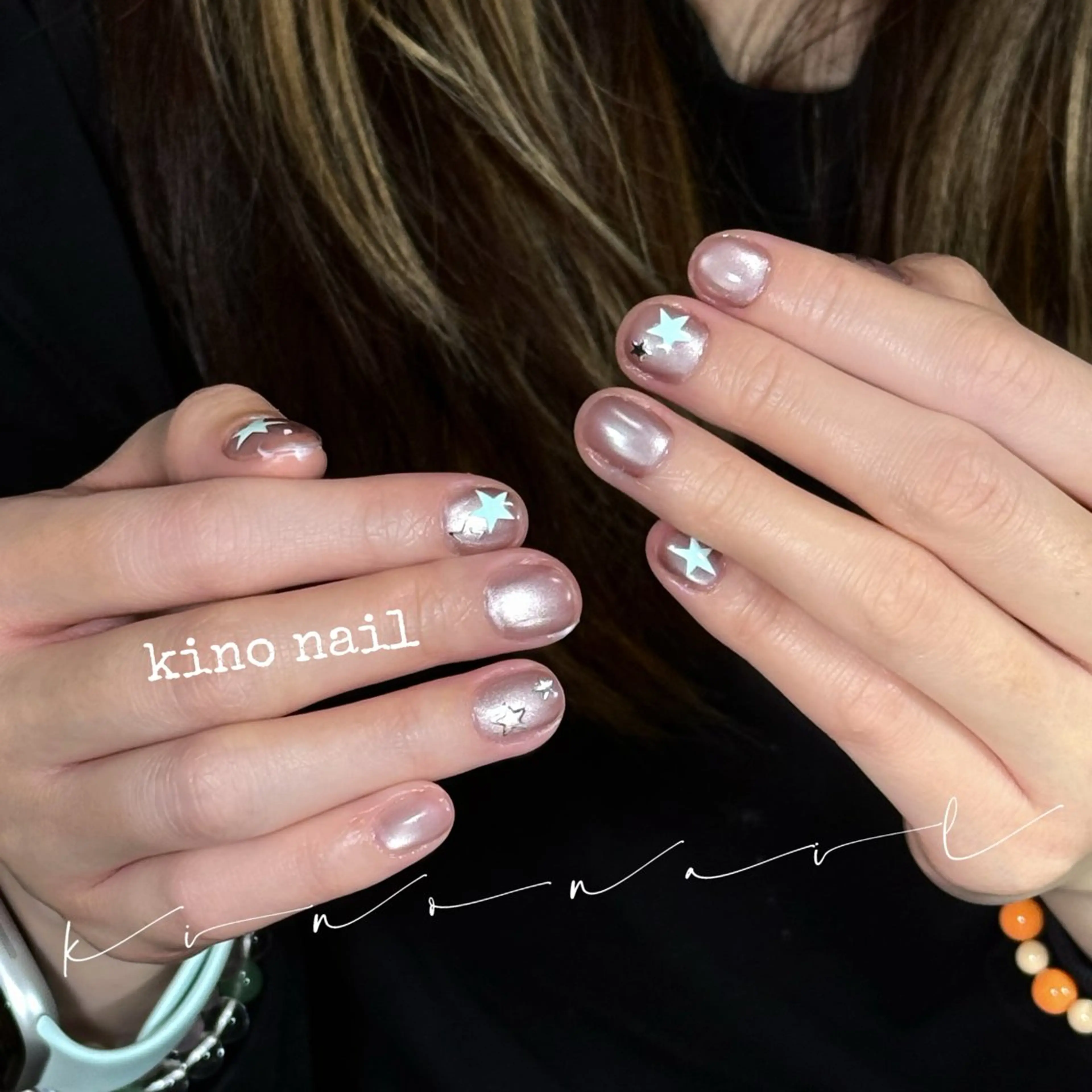 ショート カラー ハンドネイル LI XINLUのネイルデザイン