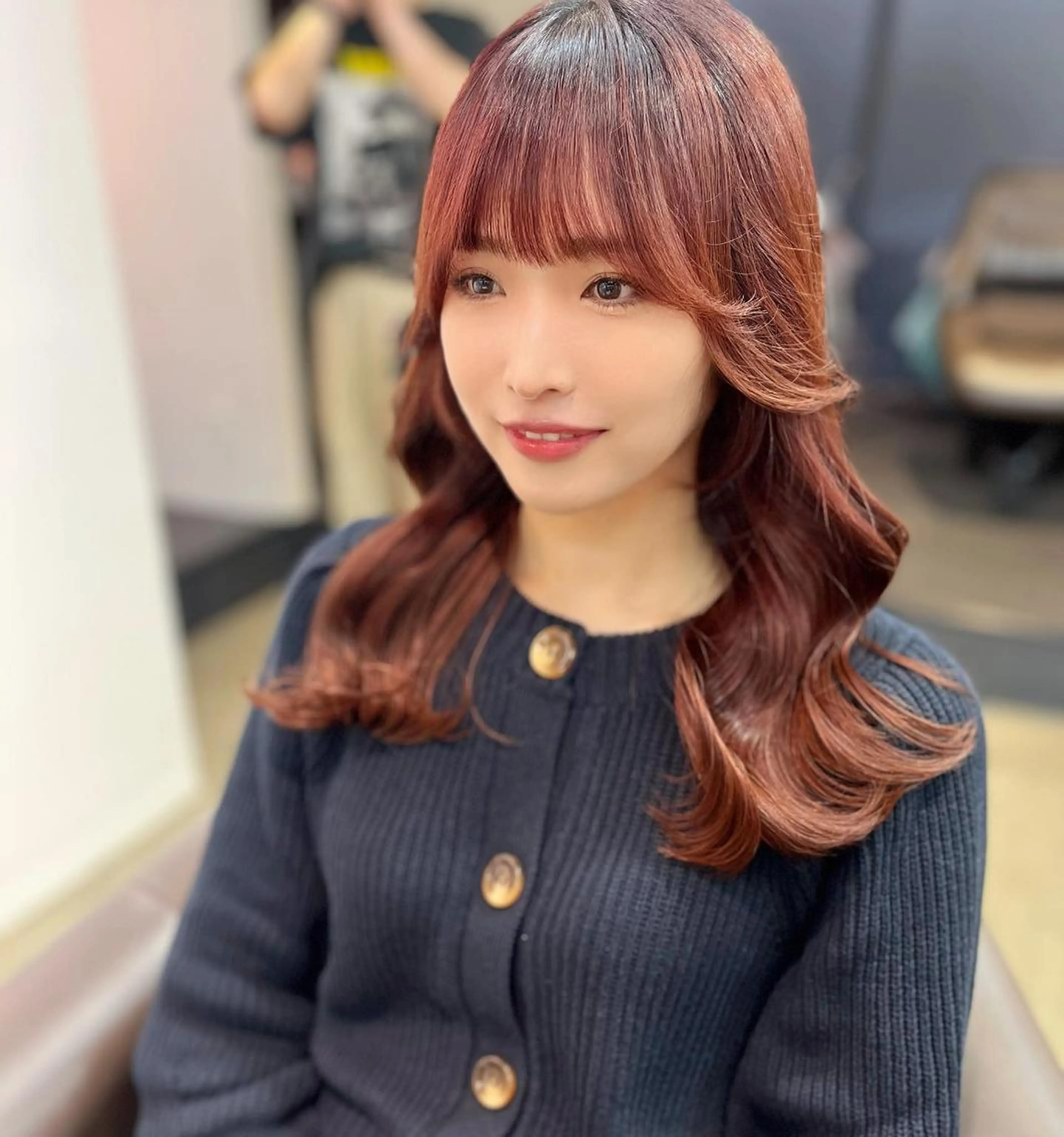 ロング くびれヘア くせ毛 顔周りカット ハイライト 髪質改善 韓国/髪質改善💘 櫻井かれんのヘアスタイル