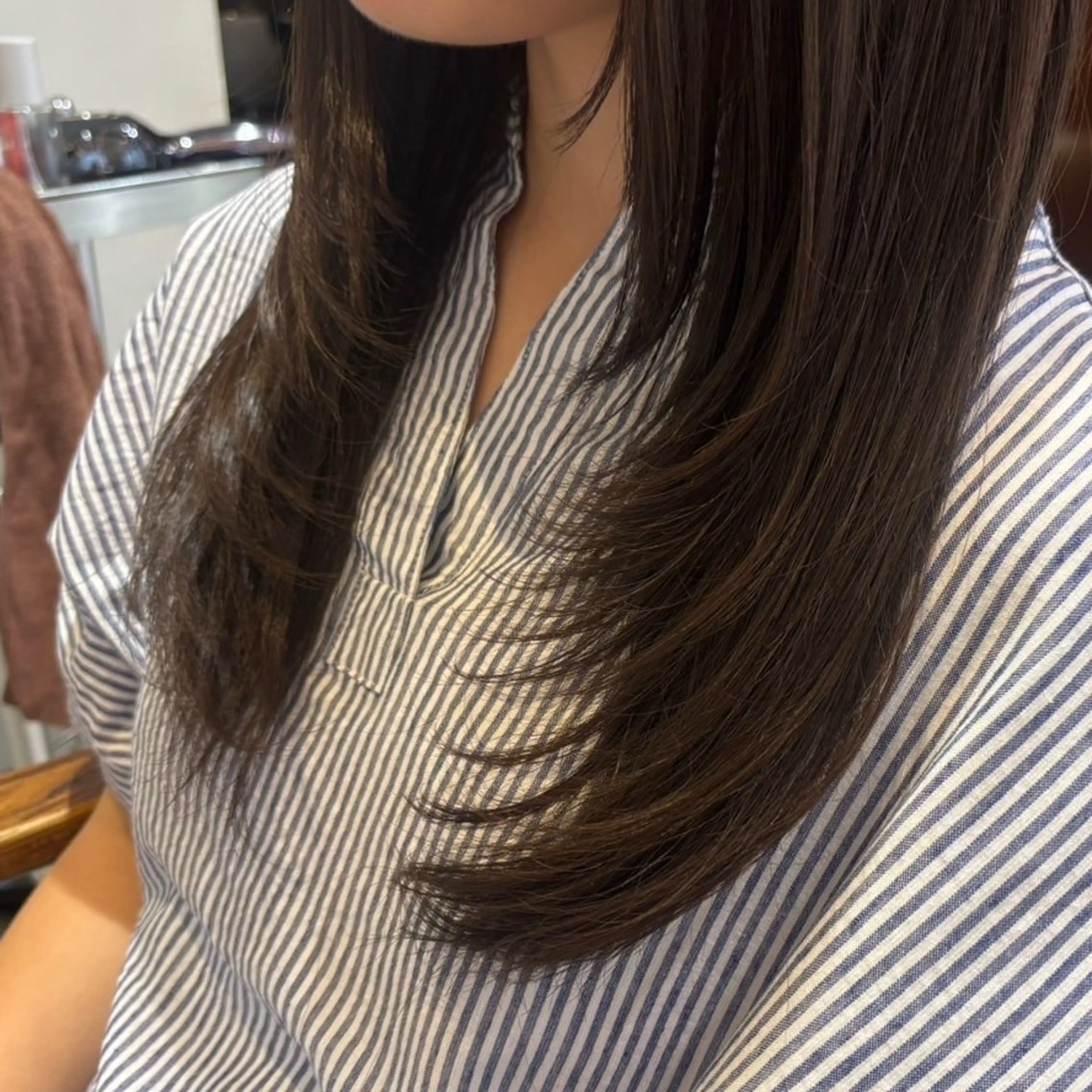 ロング 顔まわりレイヤー 顔周りカット レイヤーカット カット RISAKO🏁 ボブ/レイヤーのヘアスタイル