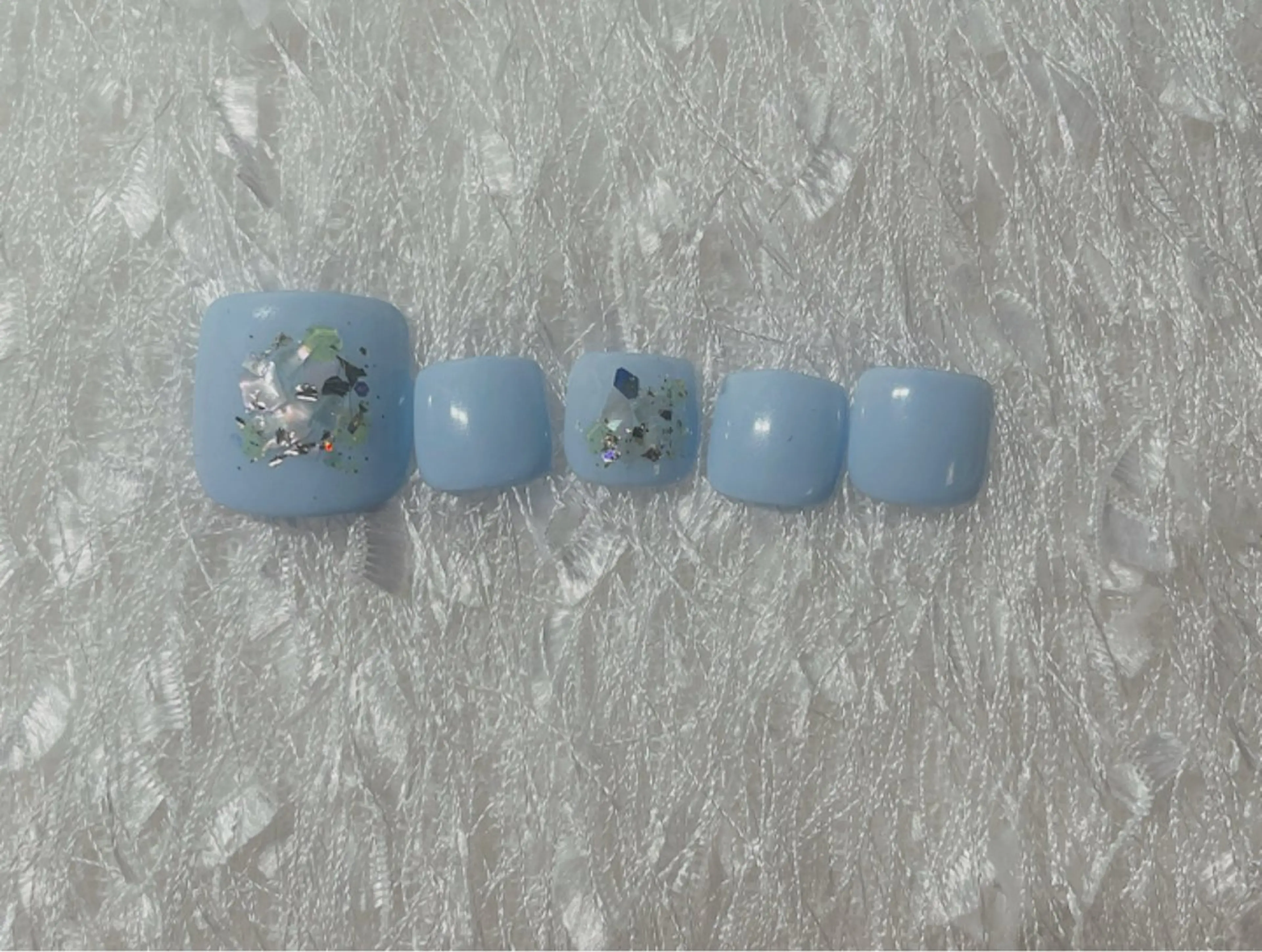 ネイル アートネイル ブルー キラキラネイル Nakao Hitomiのネイルデザイン