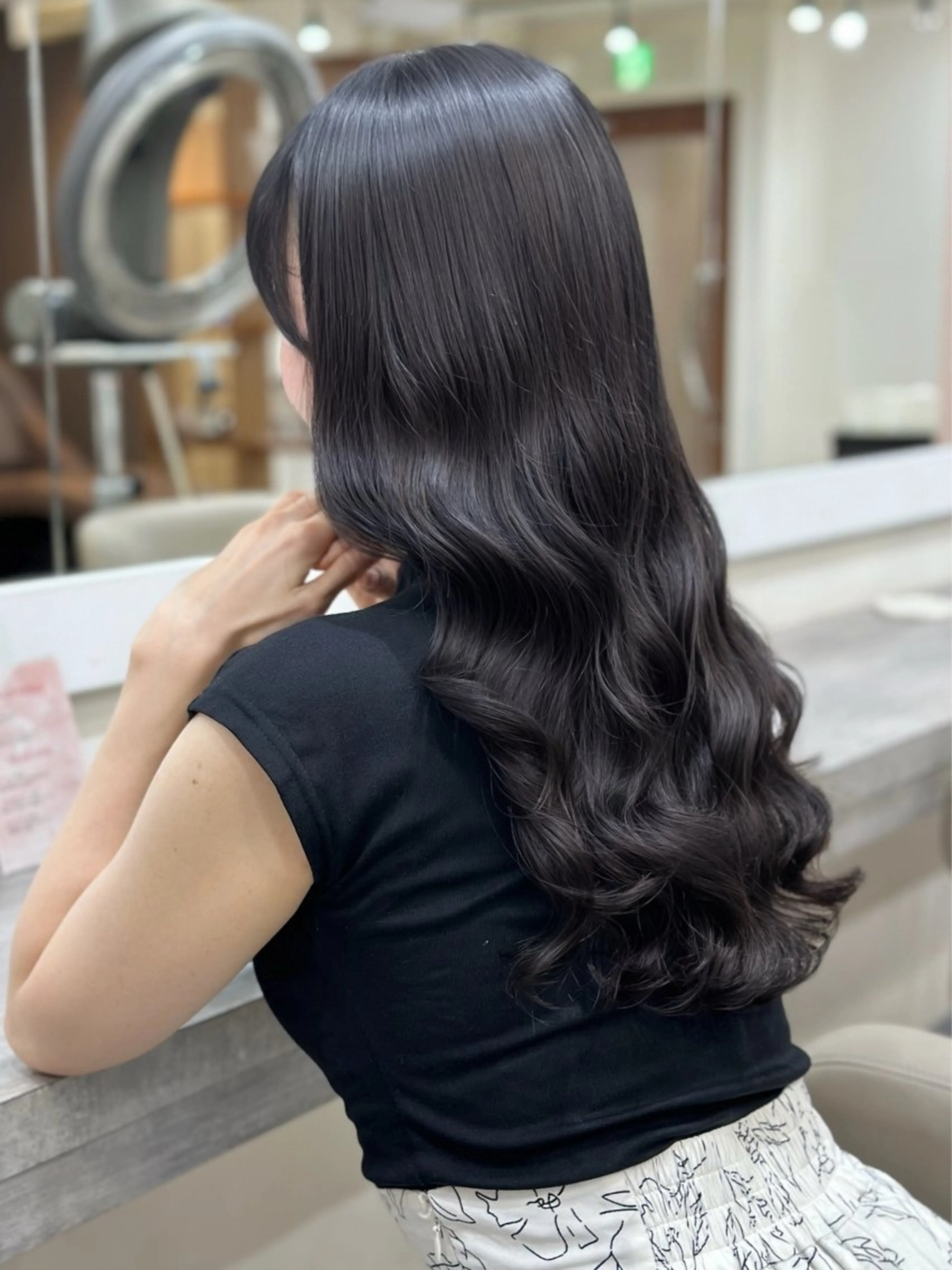 ロング パーマ カット パーマ 韓国風パーマ/ヘア セット/店長みづきのヘアスタイル