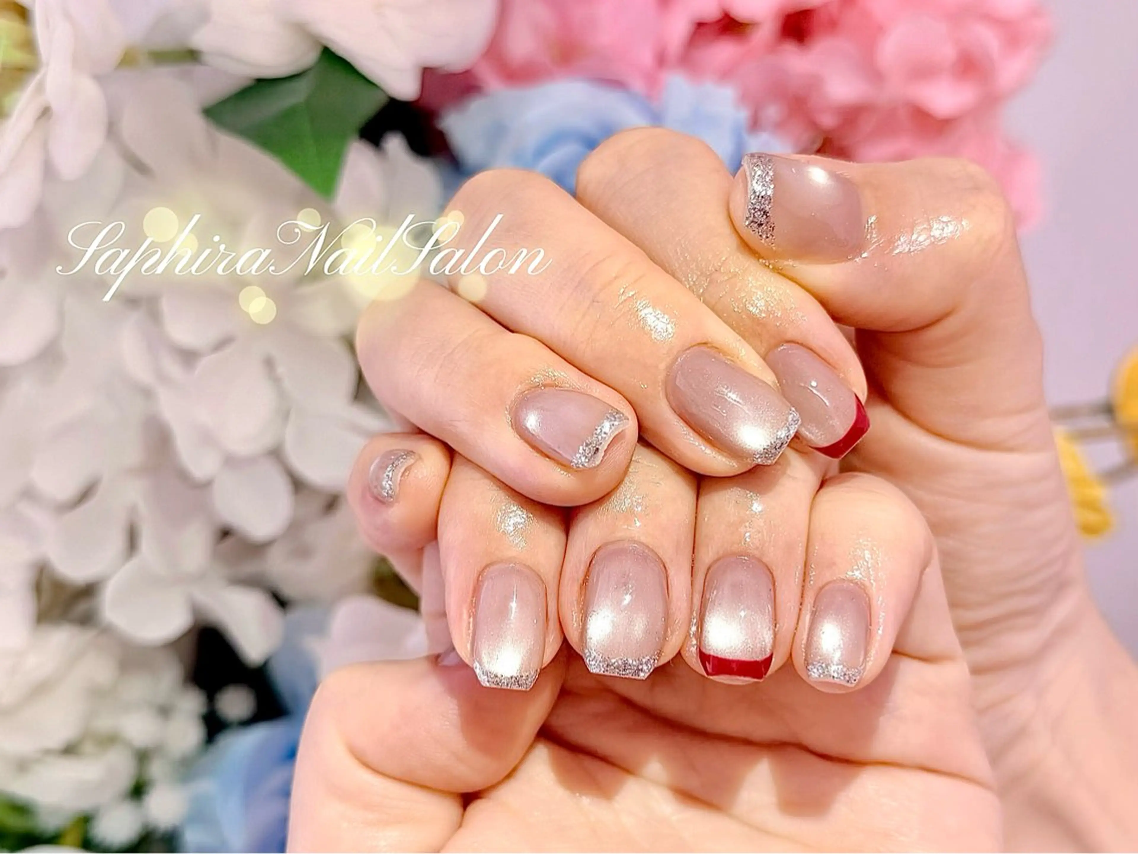 カラー ハンドネイル Saphiraネイル サロン錦糸町のネイルデザイン