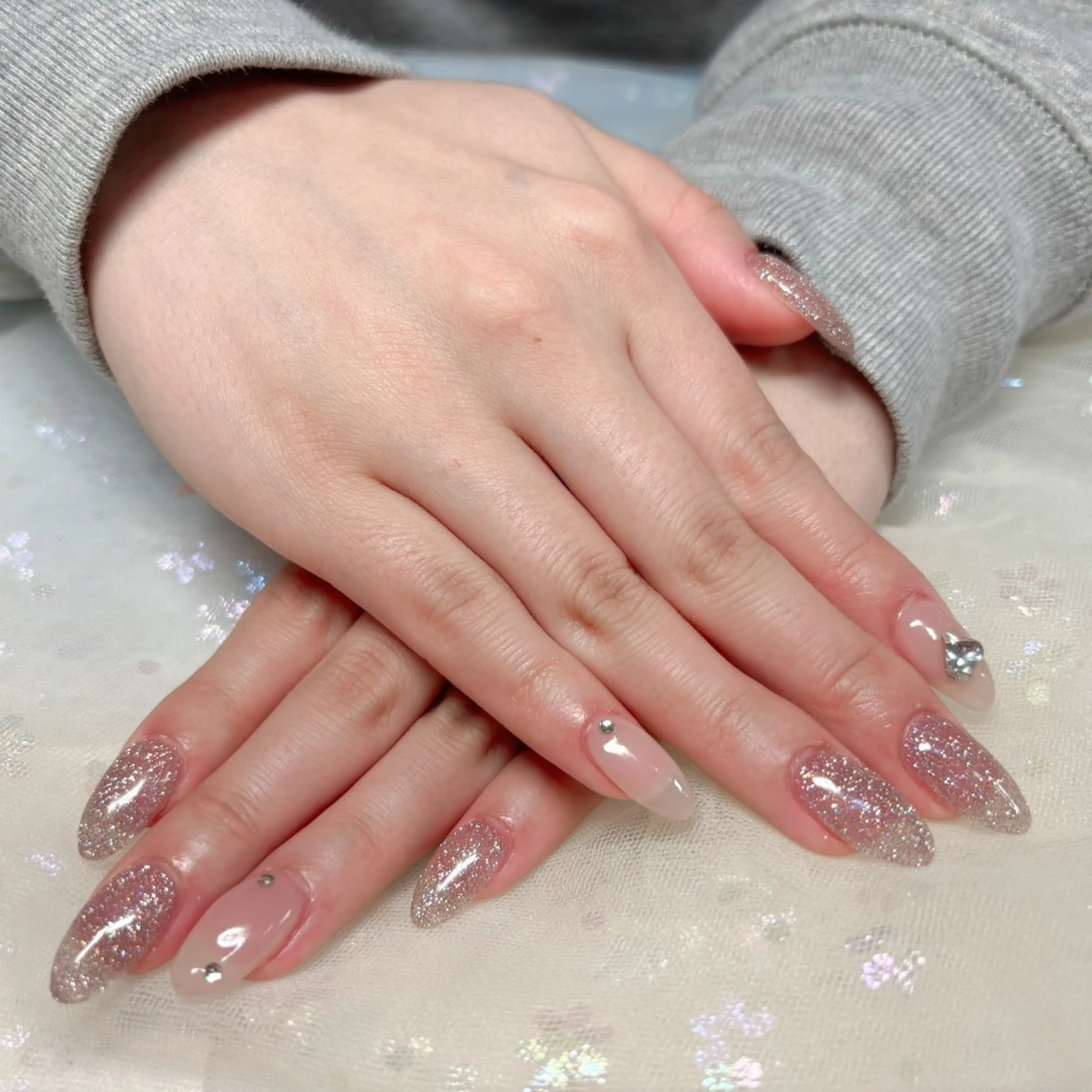 ネイル ハンドネイル H3 Nail Tsuki🦋💙のネイルデザイン