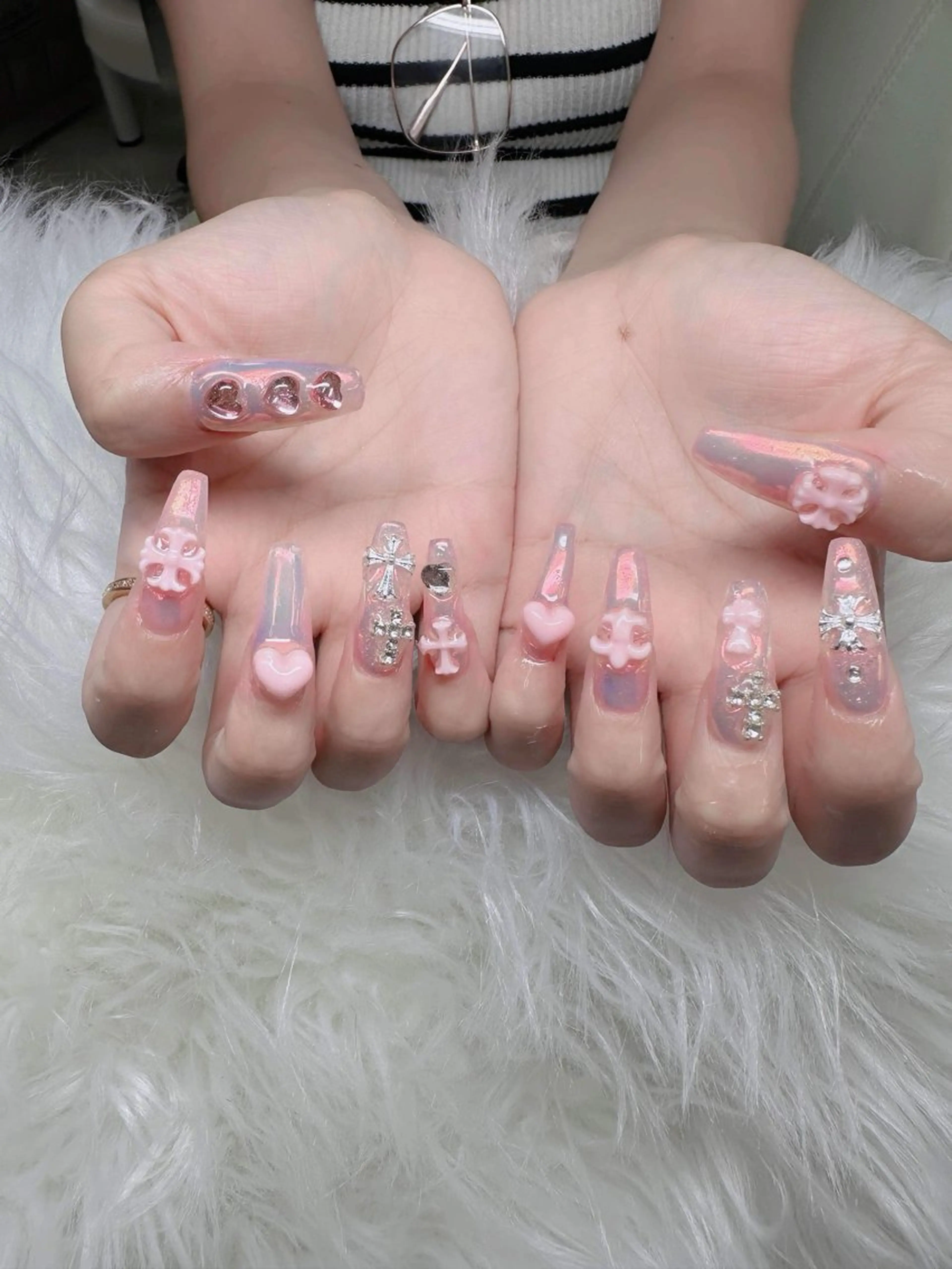 ネイル アートネイル フレンチネイル ジェルネイル 韓国ネイル マグネットネイル Lenie Nail Salonのネイルデザイン