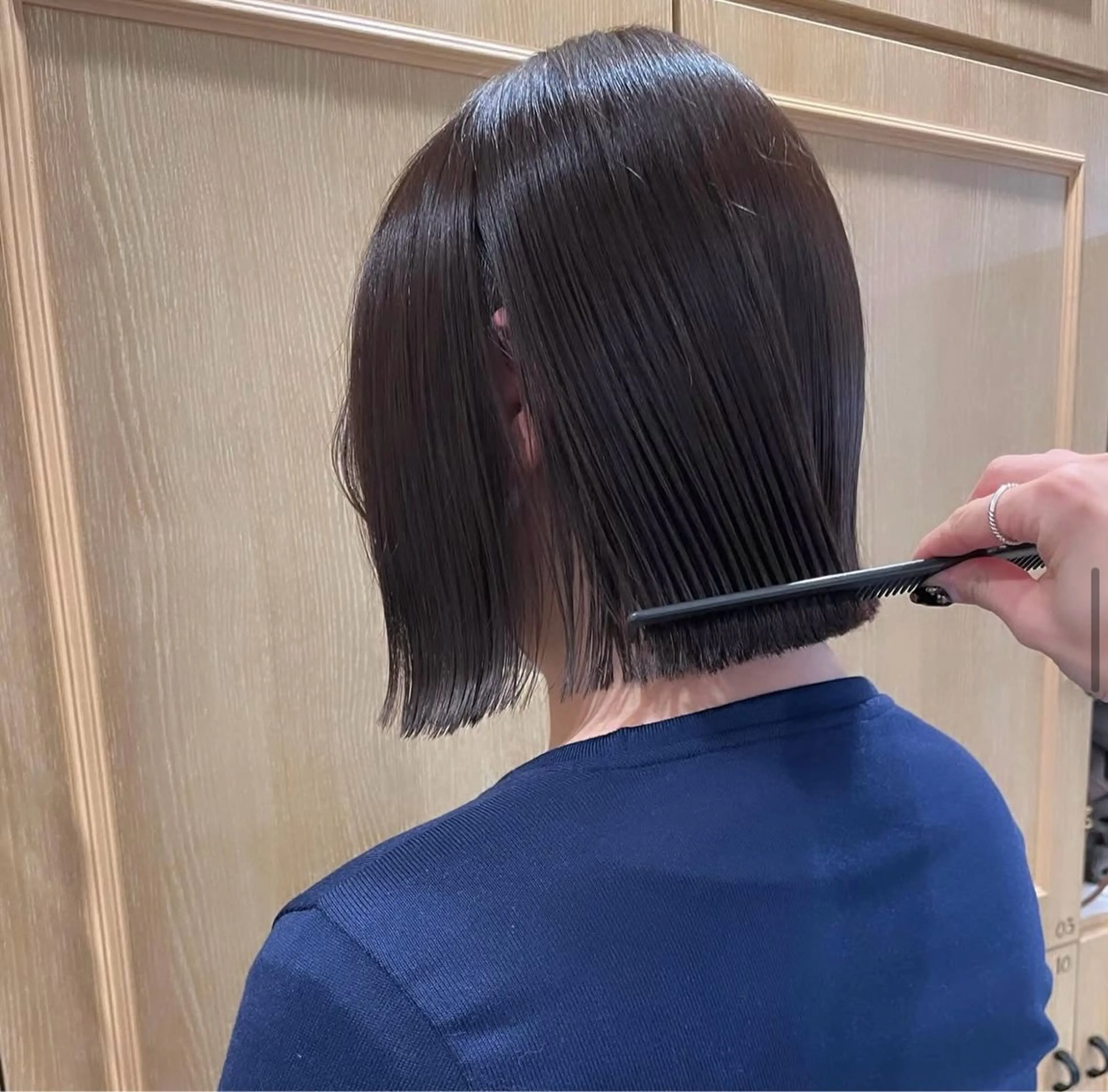 ミディアム カット ヘアアレンジ🪽🎀 艶カラー/天王寺のヘアスタイル