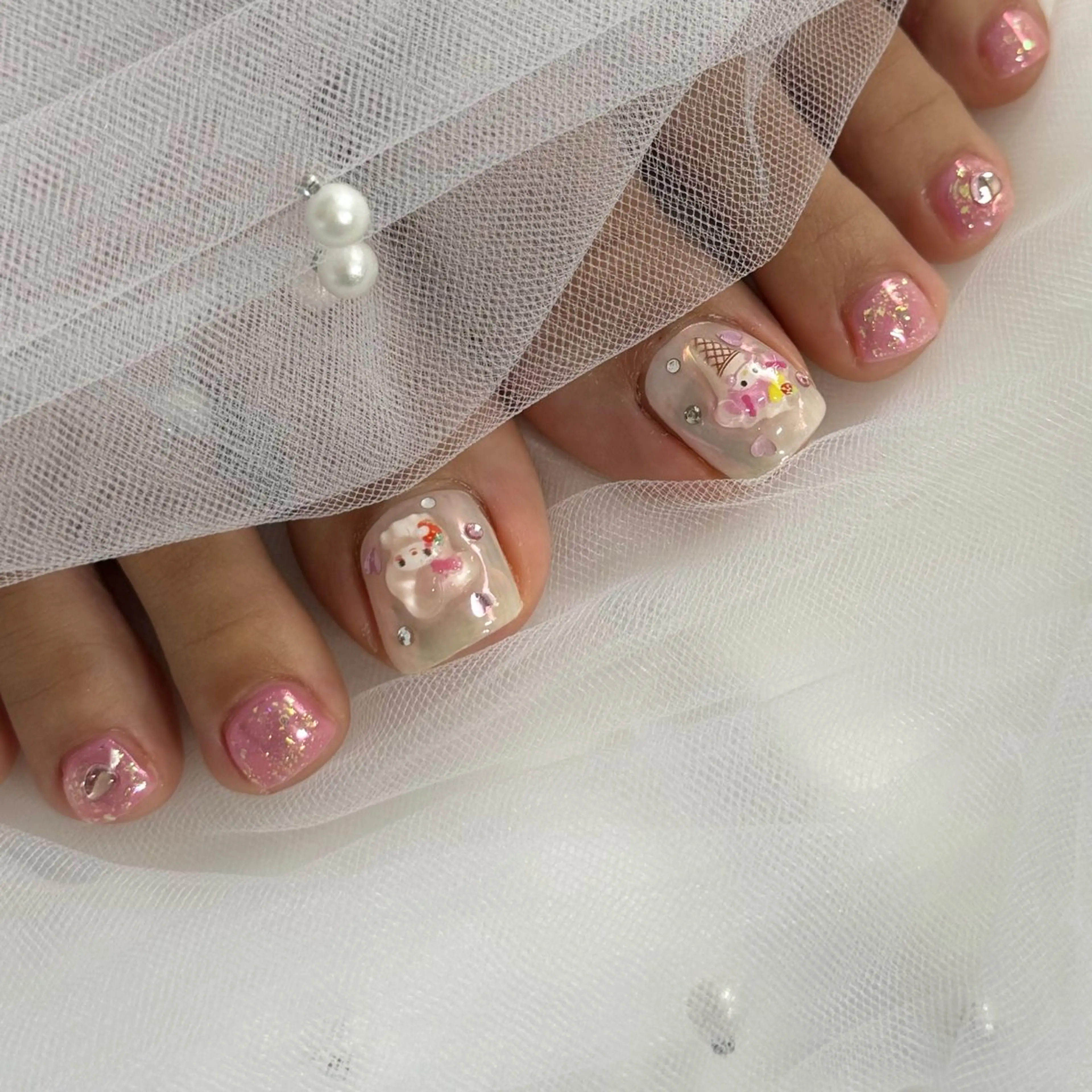 ネイル フットネイル ジェルネイル シンプルネイル 東 千夏のネイルデザイン