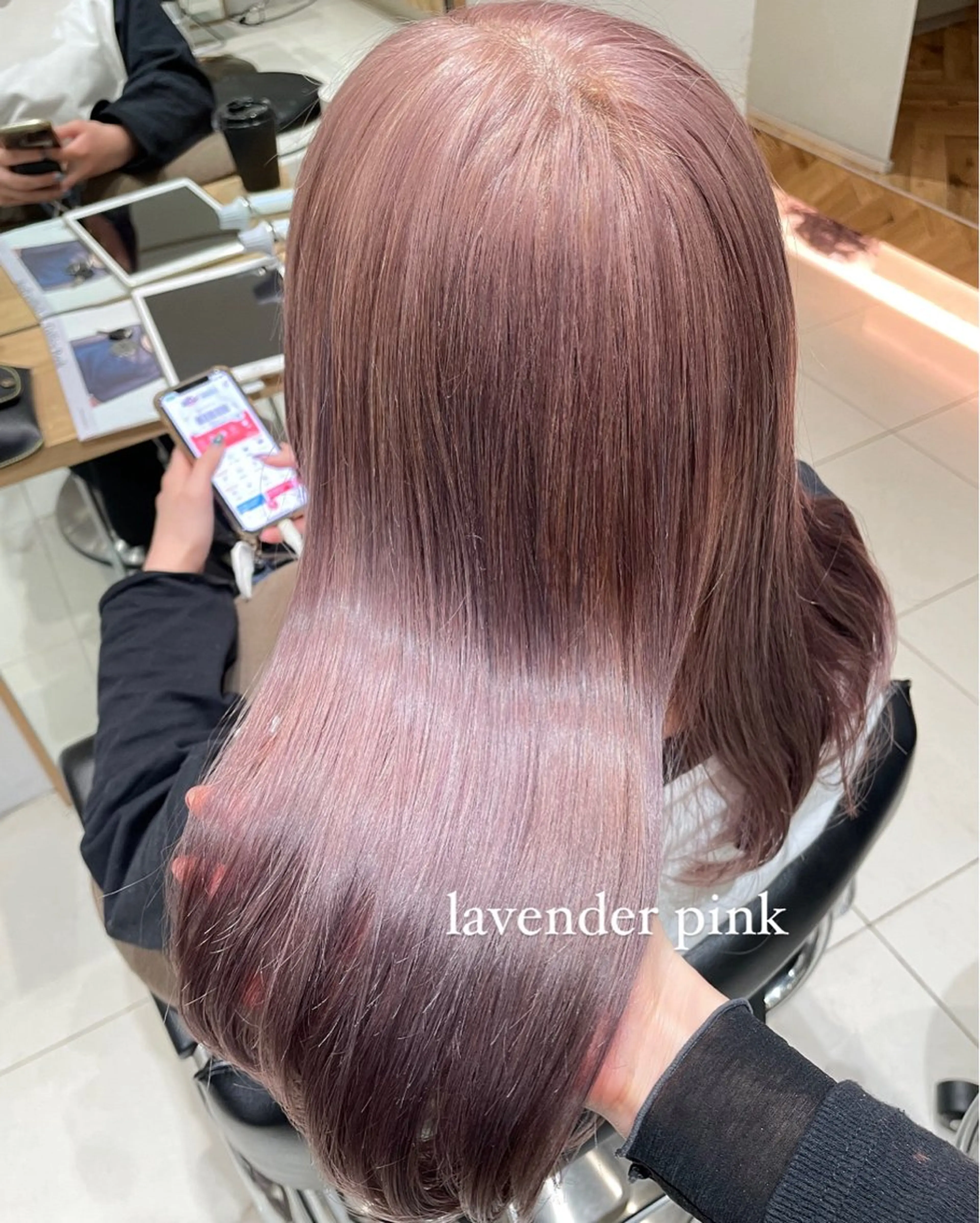 セミロング カラー ヘアアレンジ ブリーチ ラベンダーカラー ラベンダーピンク ピンクカラー ヘアカラー トリートメント ヘアセット topstylist 🖤川辺晴加🖤のヘアスタイル