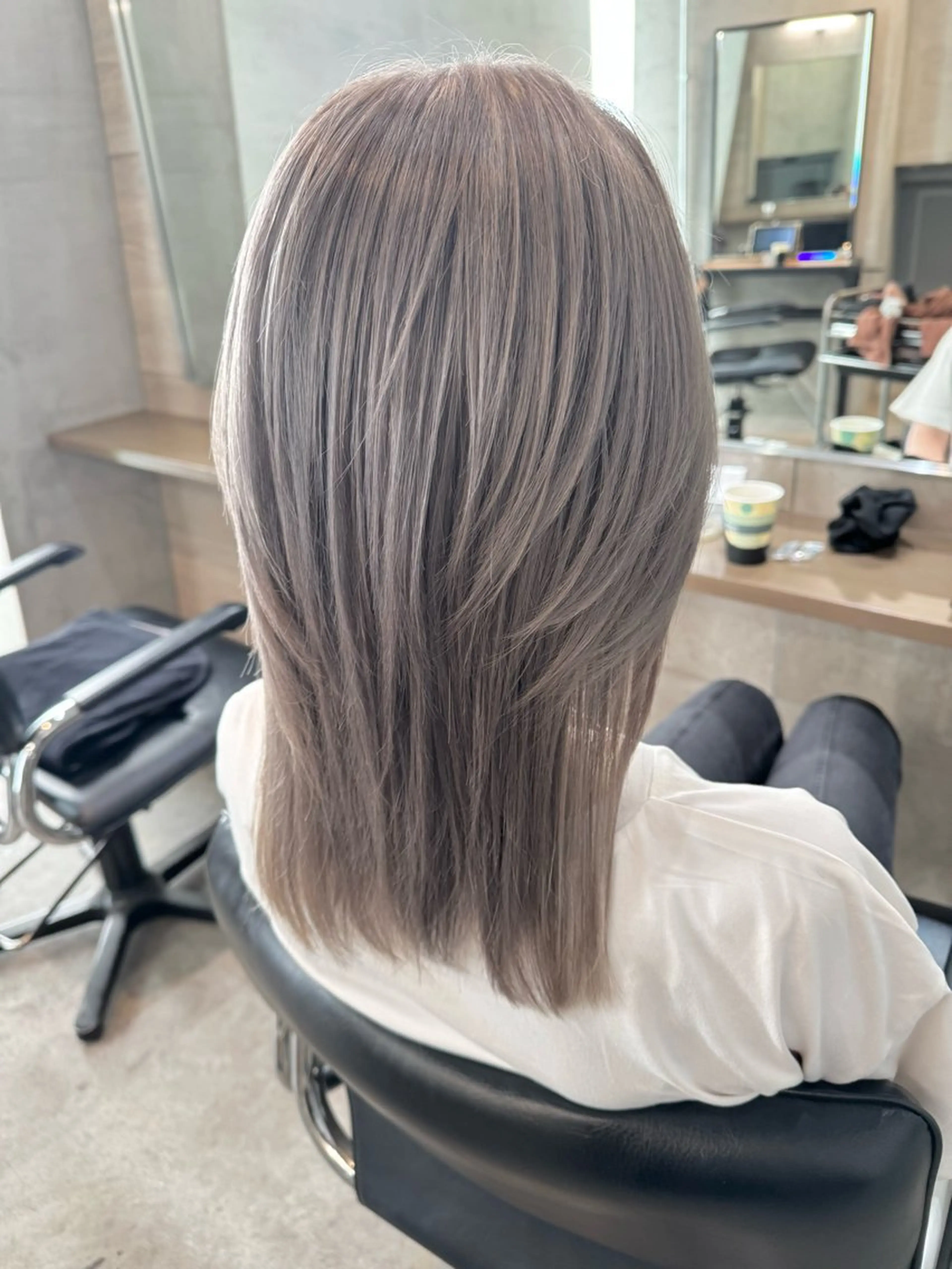 ミディアム カラー ヘアカラー トリートメント ヘアセット 髪質改善＆艶カラー Zina💋池袋のヘアスタイル