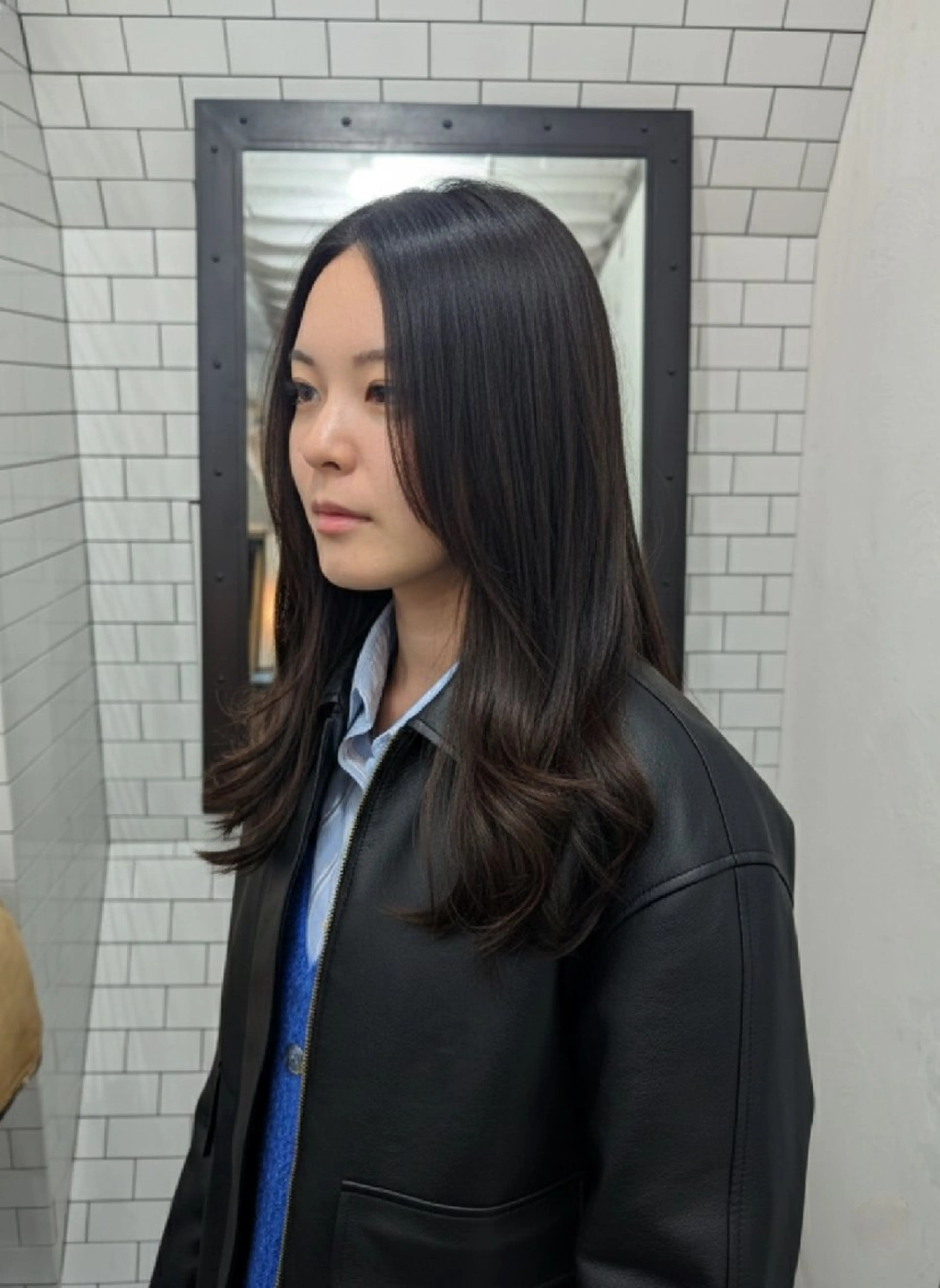 セミロング 韓国風ヘア レイヤーカット 中区/legare 🔷山村/髪質改善のヘアスタイル