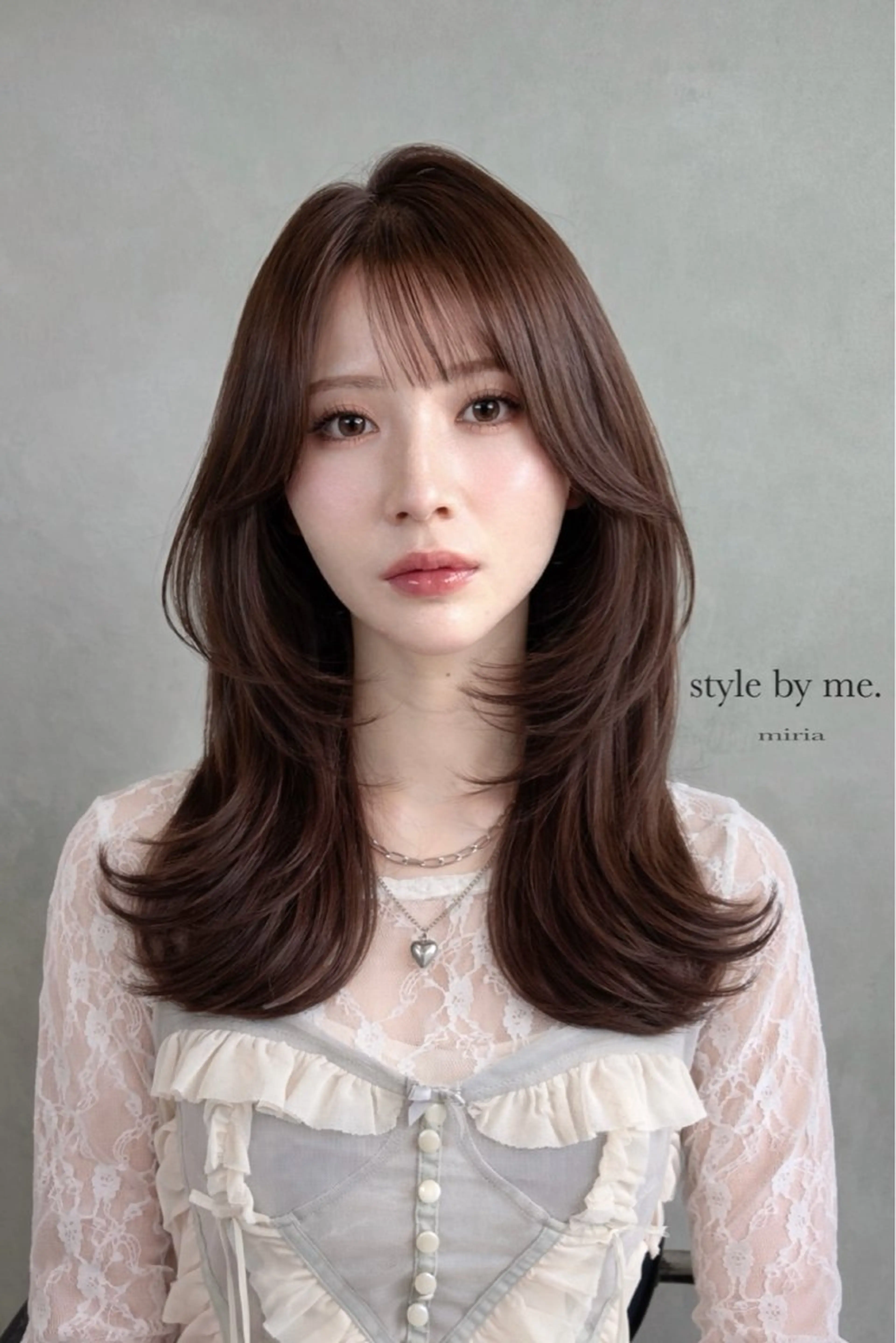 セミロング 韓国風ヘア レイヤーカット カット ヘアカラー トリートメント 韓・中華美女ヘア 🇰🇷×🇨🇳のヘアスタイル