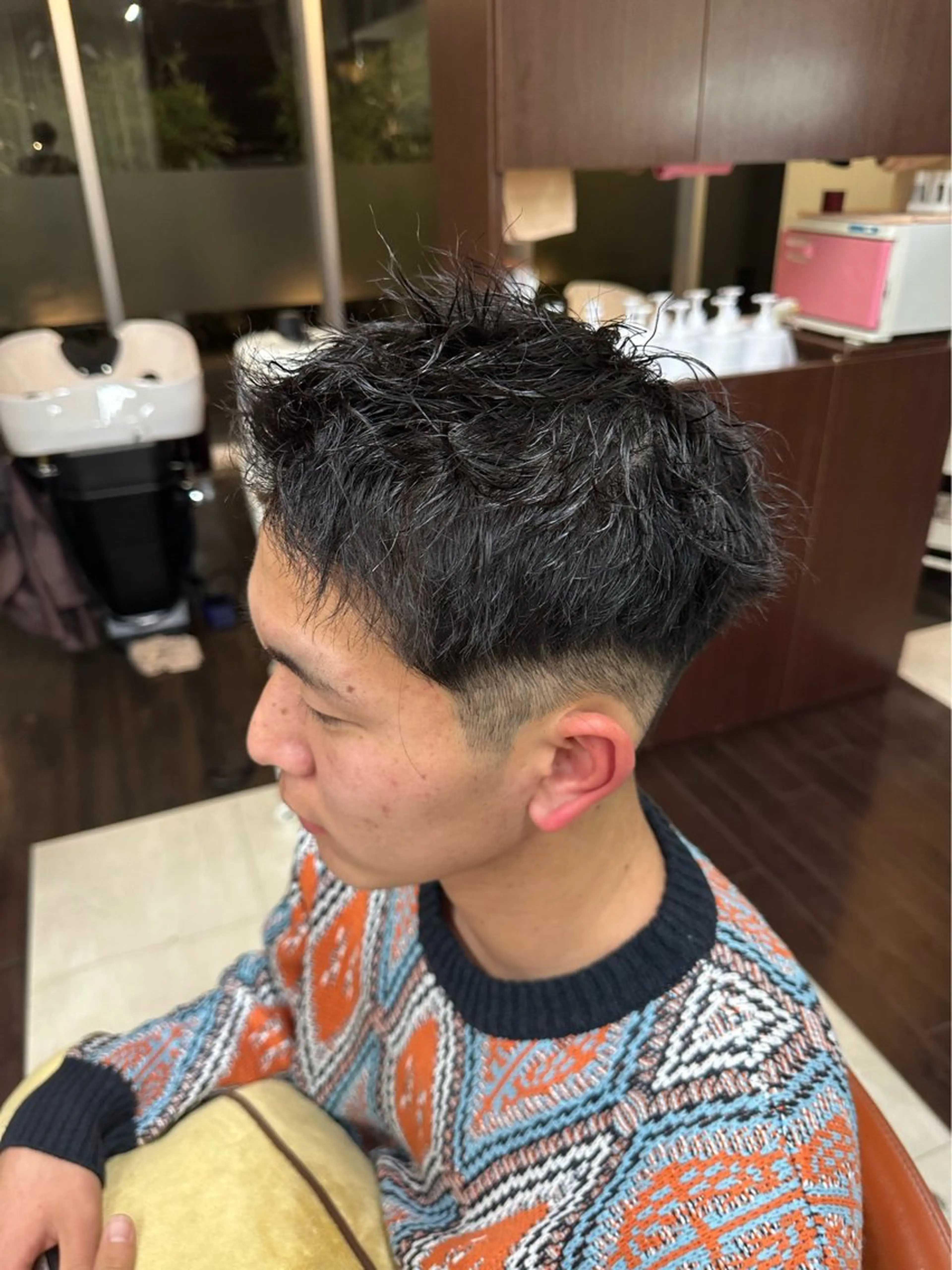 ショート カラー パーマ メンズ カット パーマ ヘアセット 毎月230人担当/ メンズヘア/清和武虎のヘアスタイル