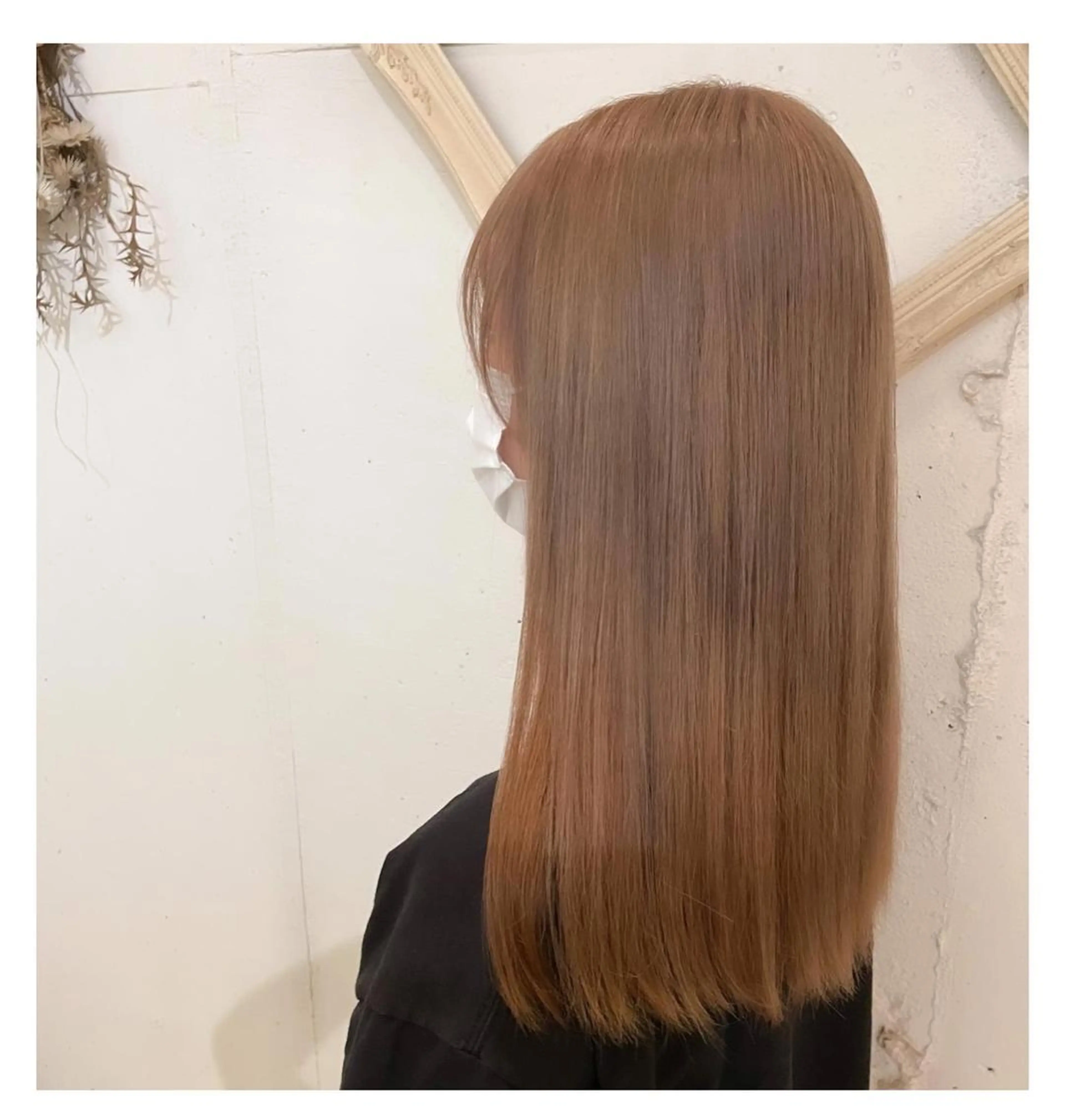 ロング カラー ベージュカラー ブリーチ ミルクティーベージュ 縮毛矯正 ヘアカラー トリートメント ❁⃘ ち だ り さ ❁⃘のヘアスタイル