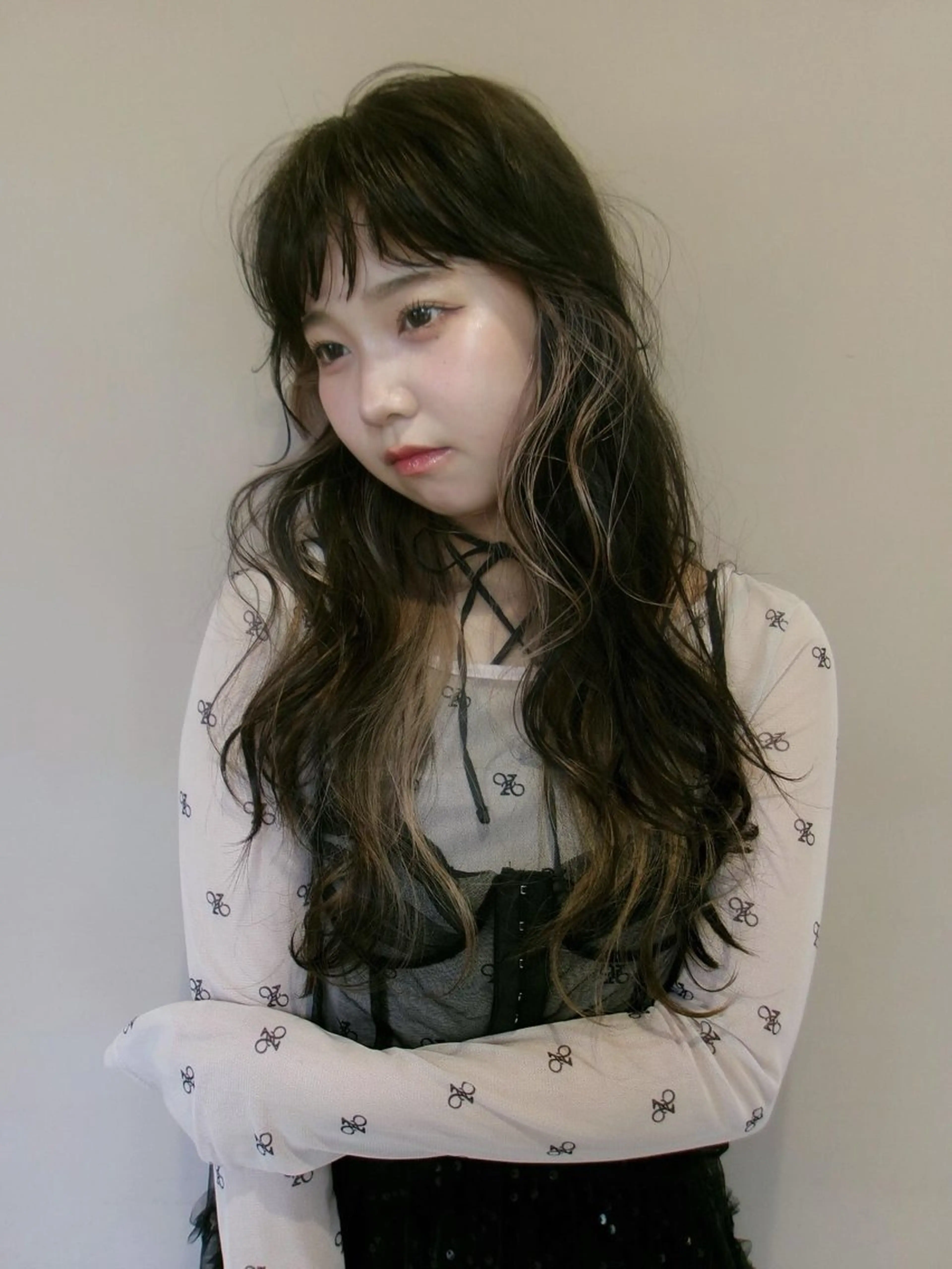 ロング カラー パーマ 高桑 みひののヘアスタイル