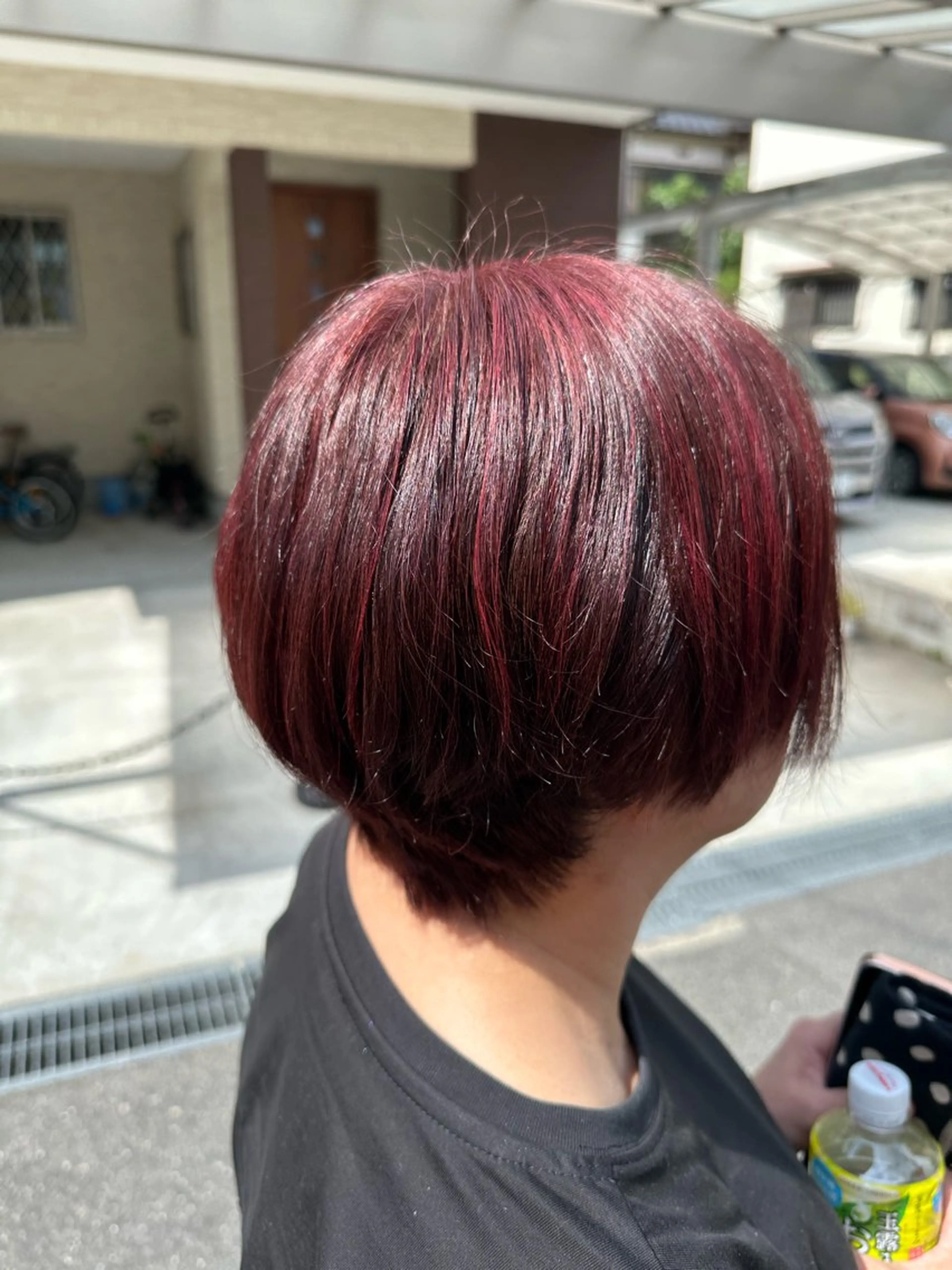 ショート カラー ハイライトカラー ハイライト ヘアカラー 安達 望のヘアスタイル