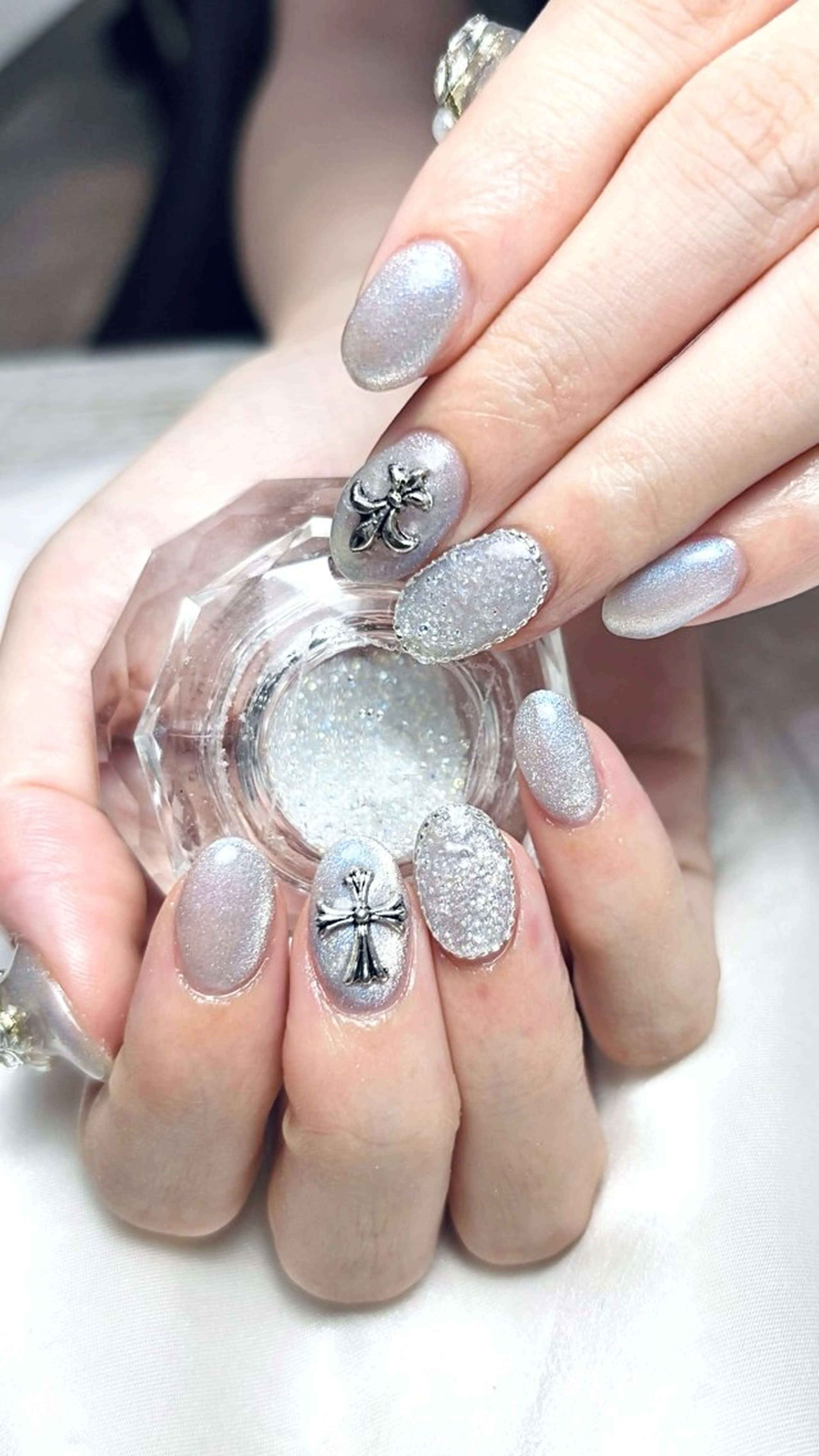 ネイル ブルー マグネットネイル Ray nail   WAKA️🫧のネイルデザイン