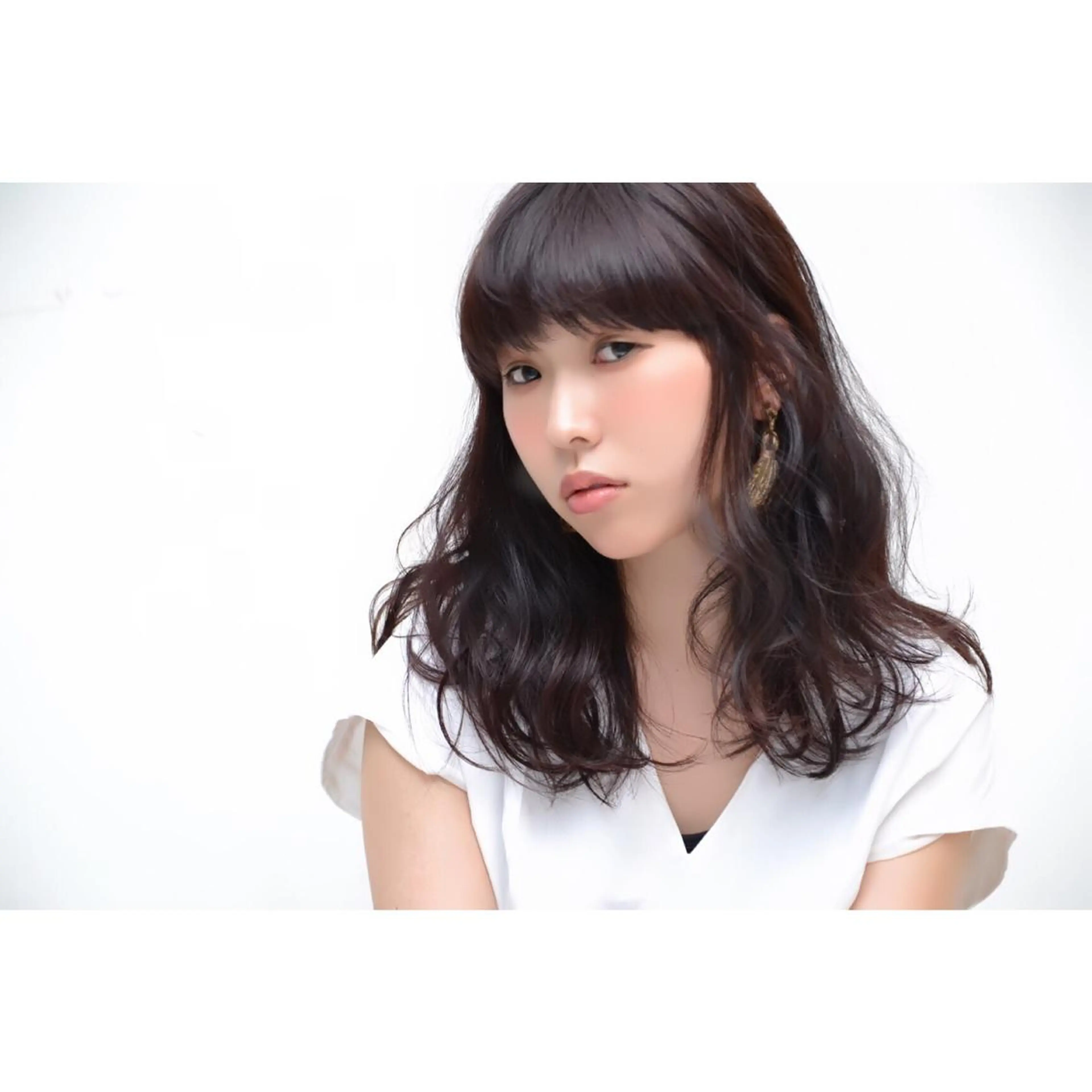 ミディアム セミロング ロング カラー ブルーカラー ブルーグレー ブルーグレージュ 透明感カラー グレージュ 江上拓郎/ショート /酸性ストレートのヘアスタイル