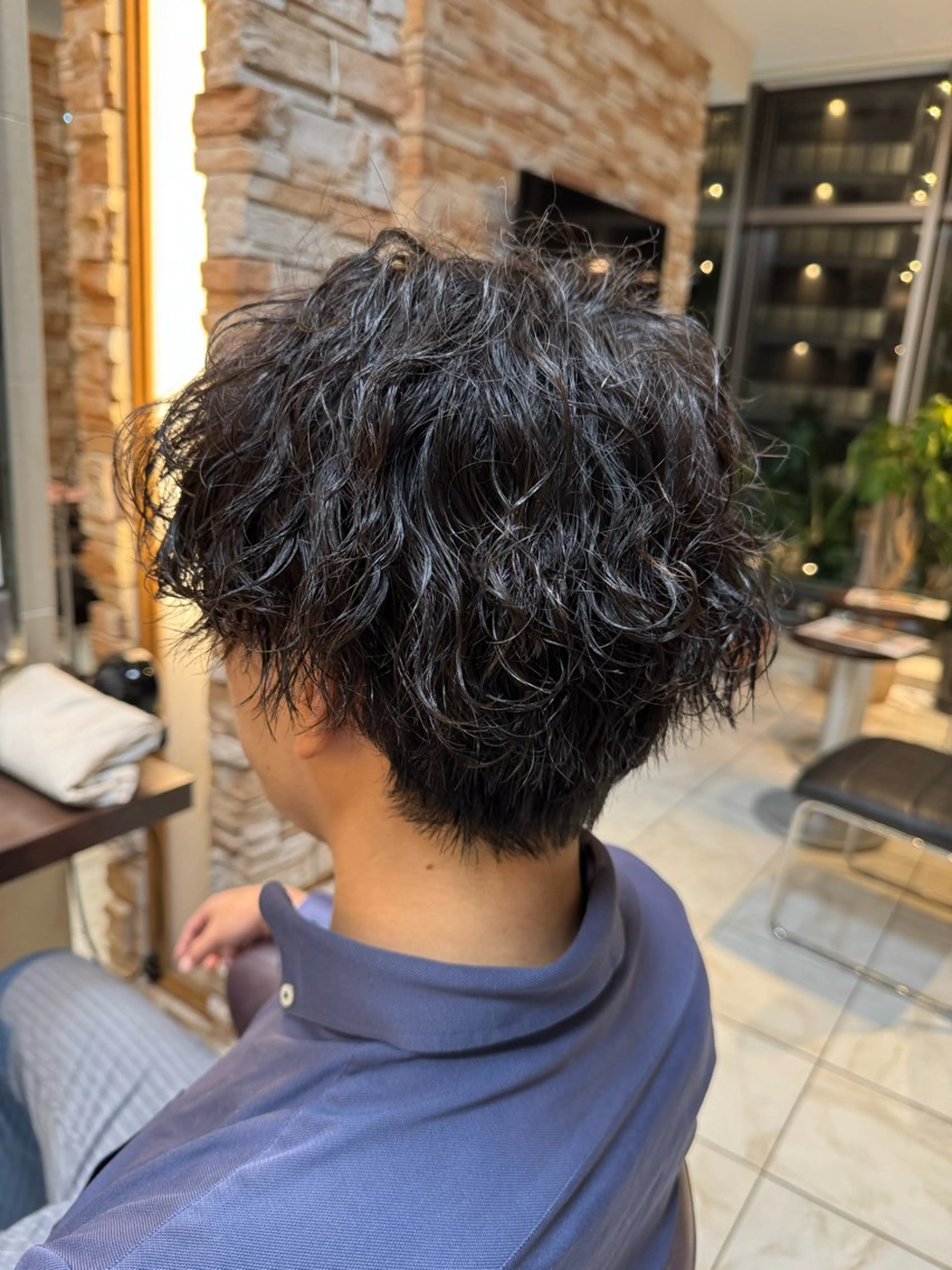 メンズ カット パーマ ⭐️透明感カラー/ パーマ⭐️宮野翔のヘアスタイル