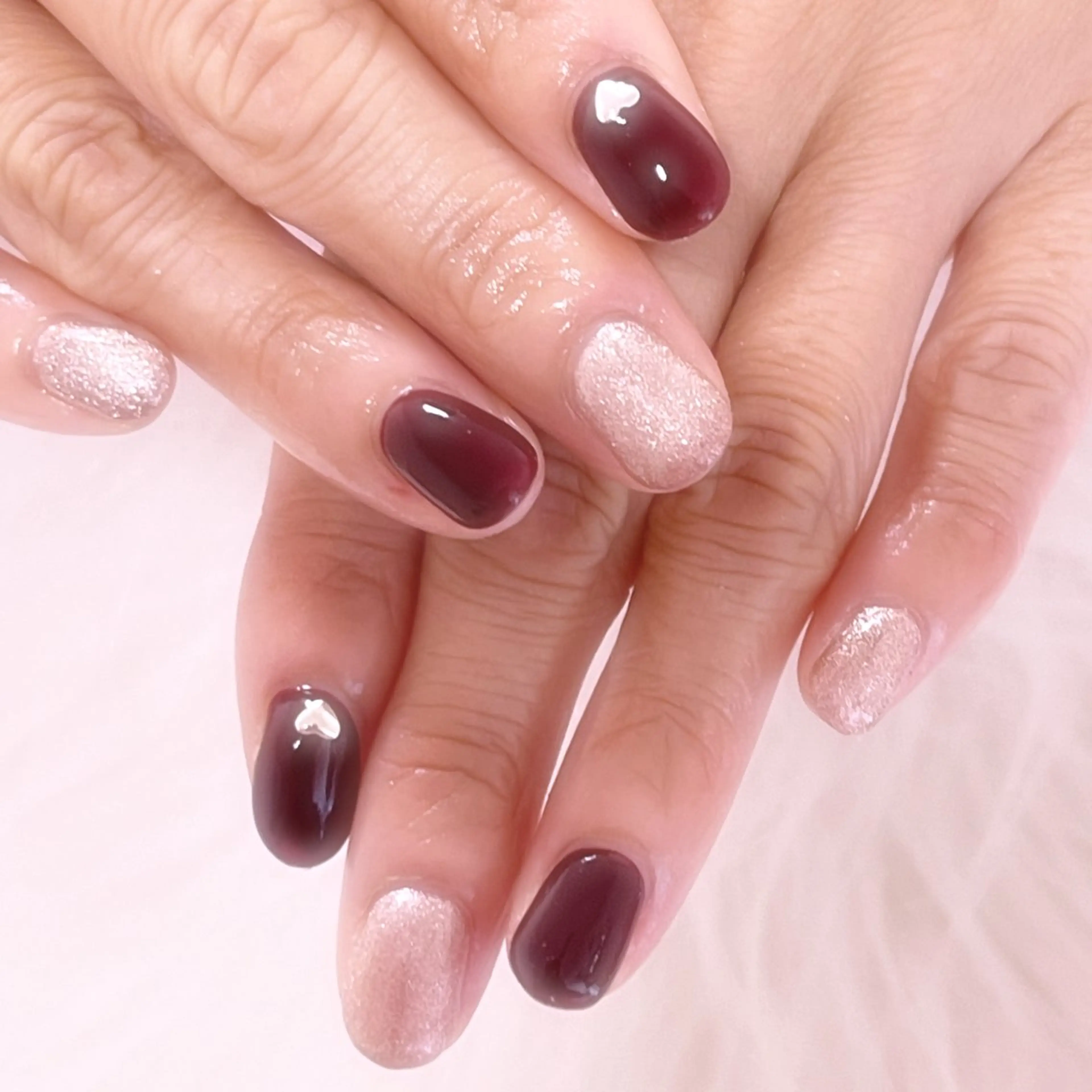 ネイル 長さ出し フットネイル ジェルネイル マグネットネイル ハンドネイル 梅島のネイル屋さん所属・梅島の ネイル屋さんのネイルデザイン