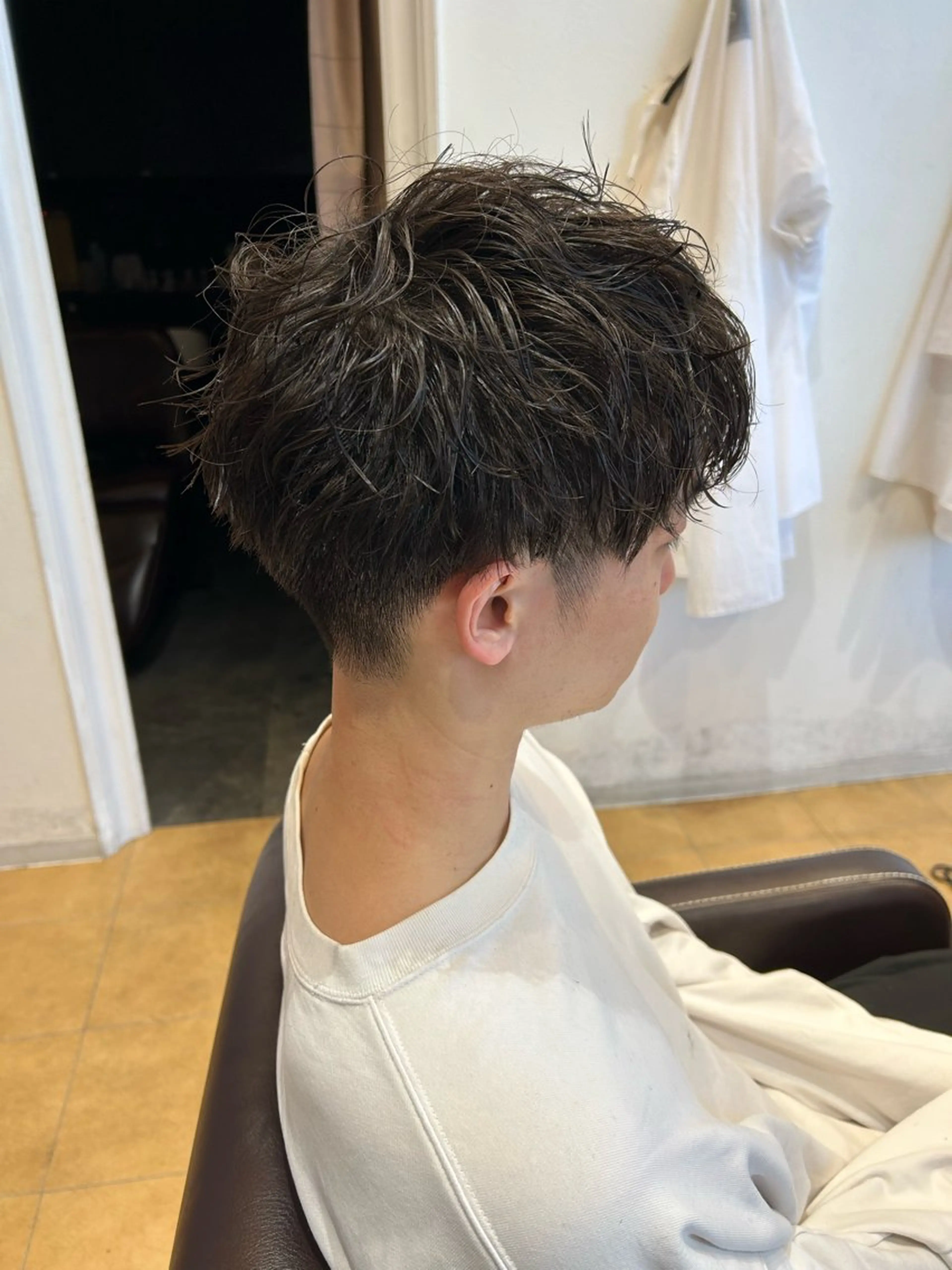 パーマ メンズ カット パーマ 今中 紗英のヘアスタイル