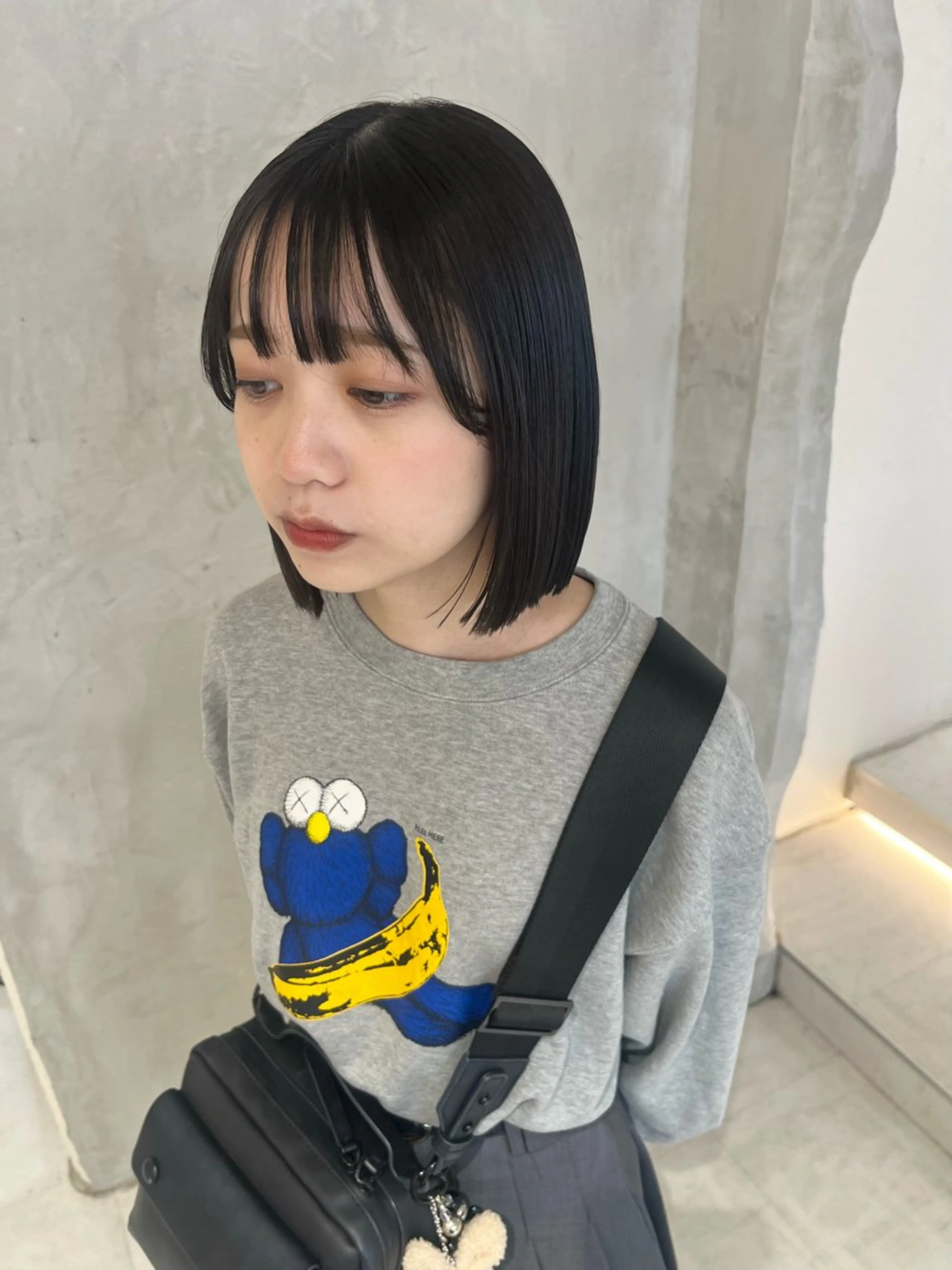 ショート カット effect横浜所属・切りっぱなしボブ/ 艶カラー/綾莉のヘアスタイル