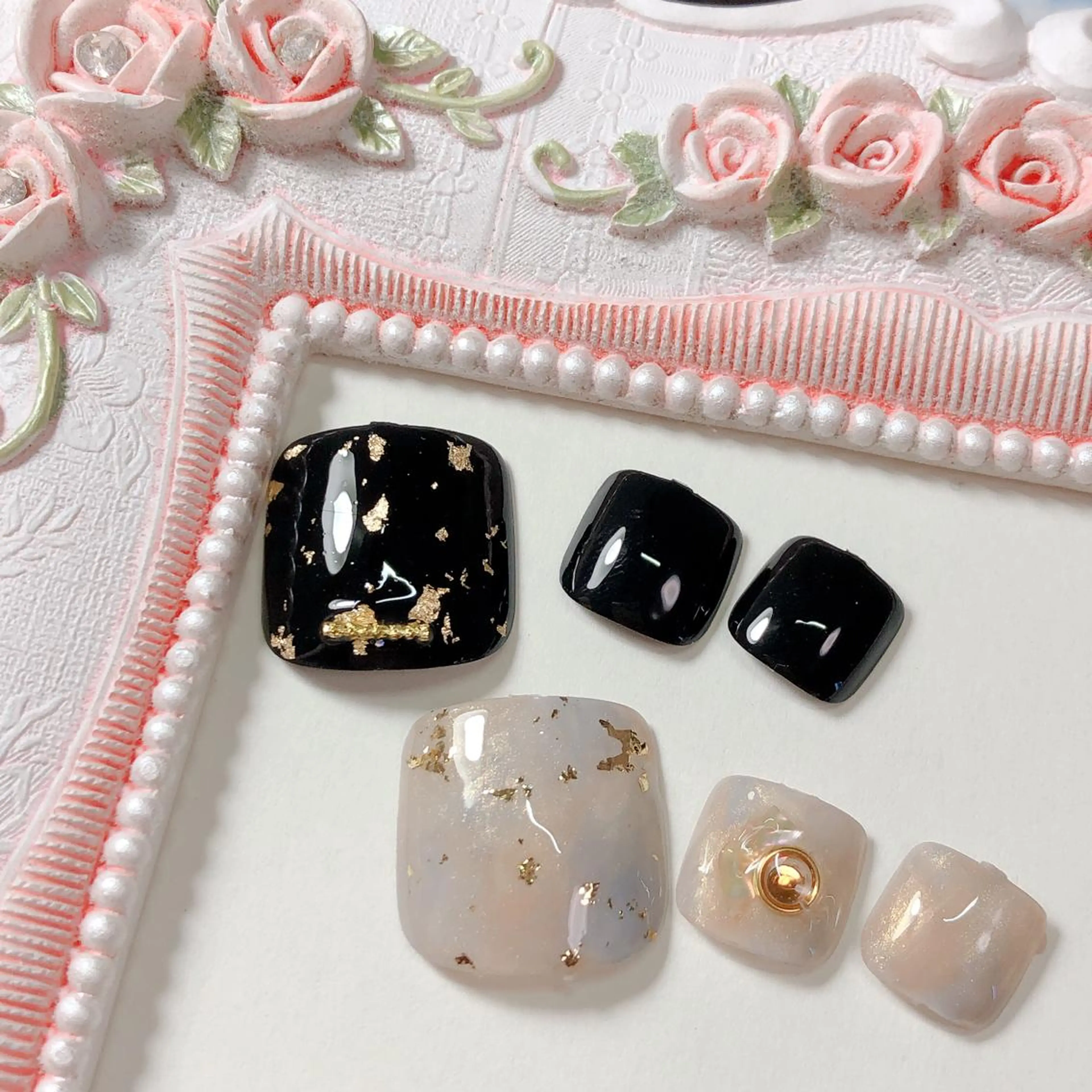 秋キャン♡親指アート付き♡              【オフ無し】フットジェル4980円の写真