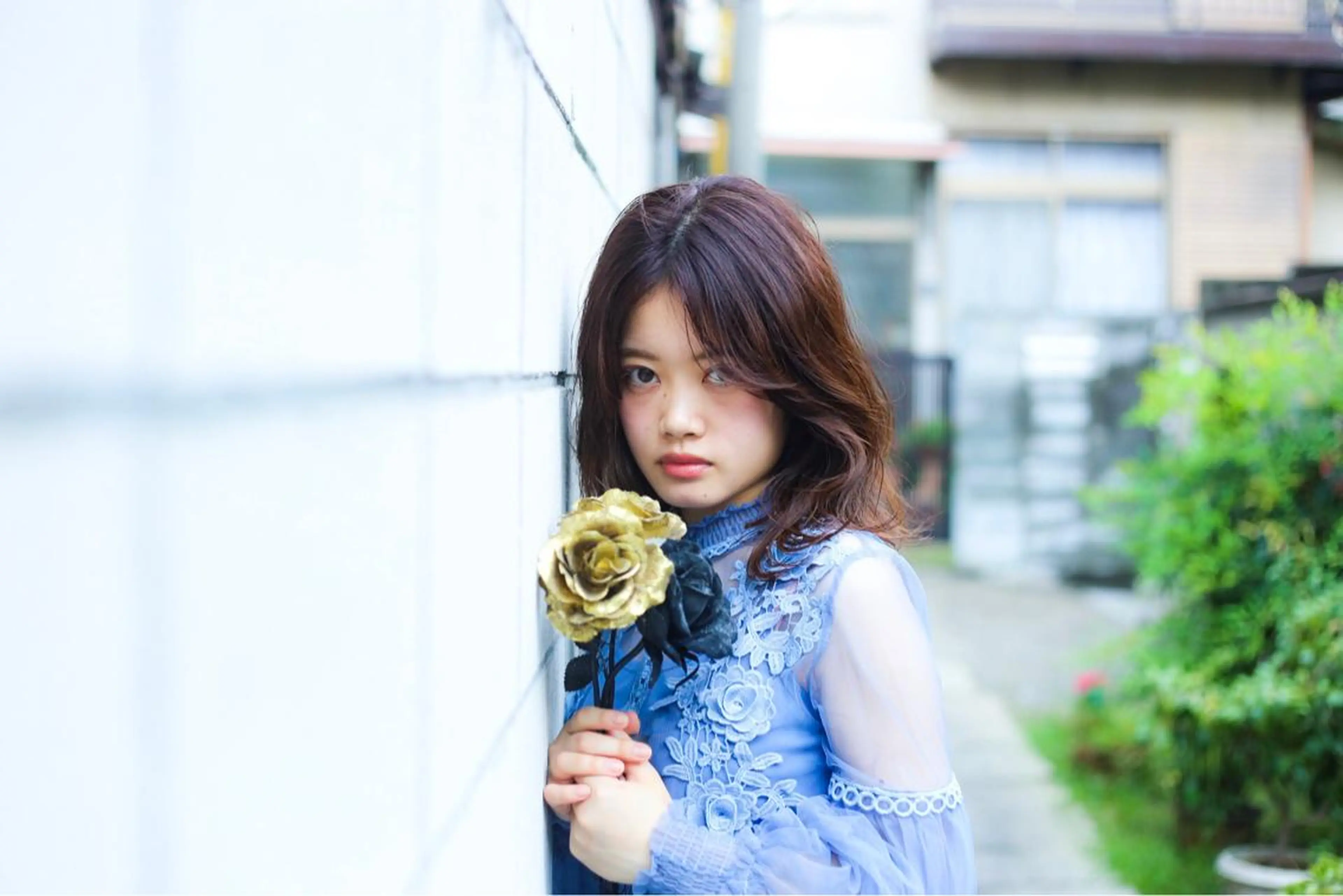 セミロング オーストヘアージジ所属・TAI透明カラー 柔らかい縮毛矯正のヘアスタイル