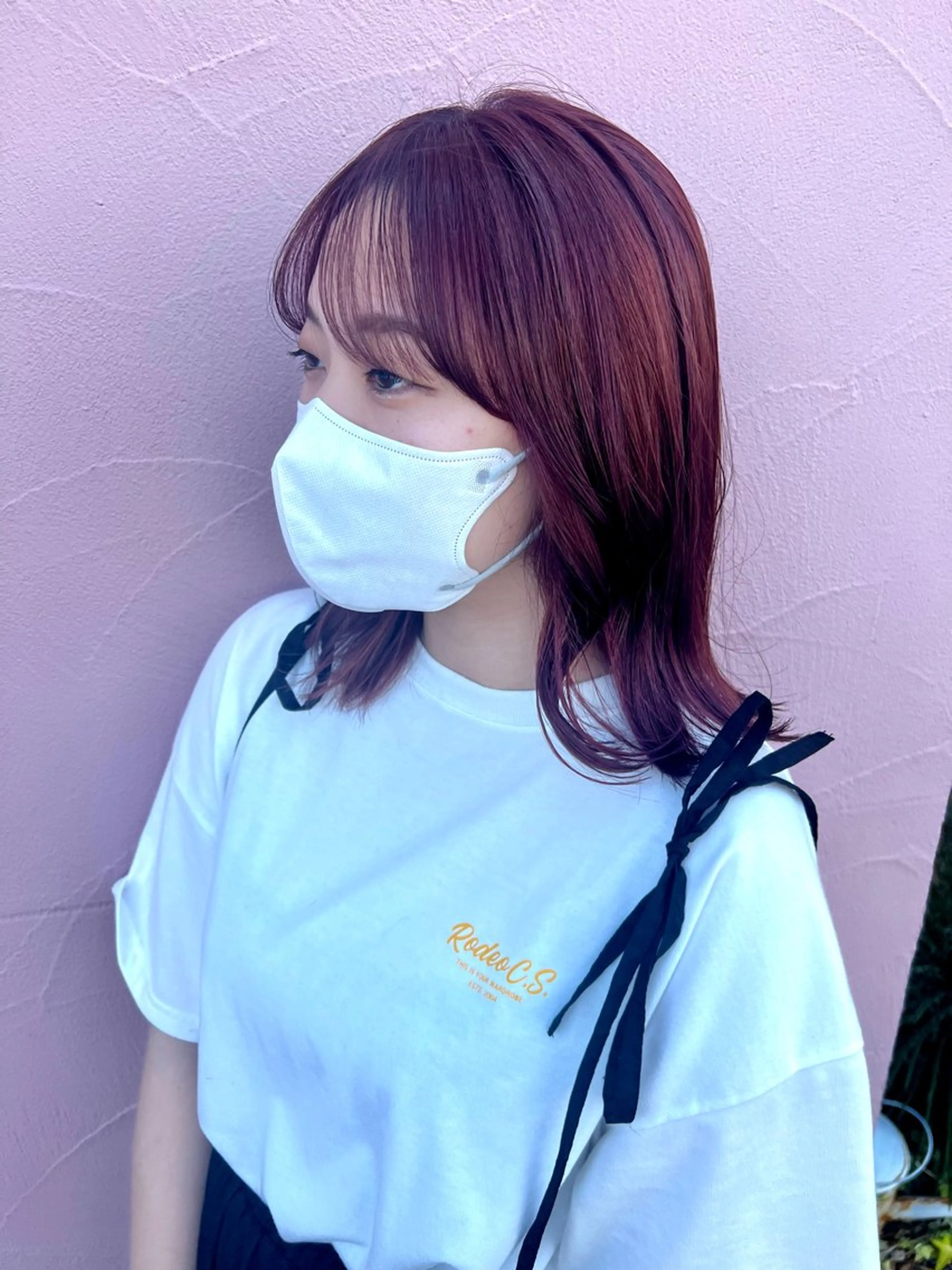 ミディアム カラー アッシュ 黒髪 ブリーチ ブルーカラー ブルーブラック 🌿寄り添い型美容師 🌿yuiのヘアスタイル