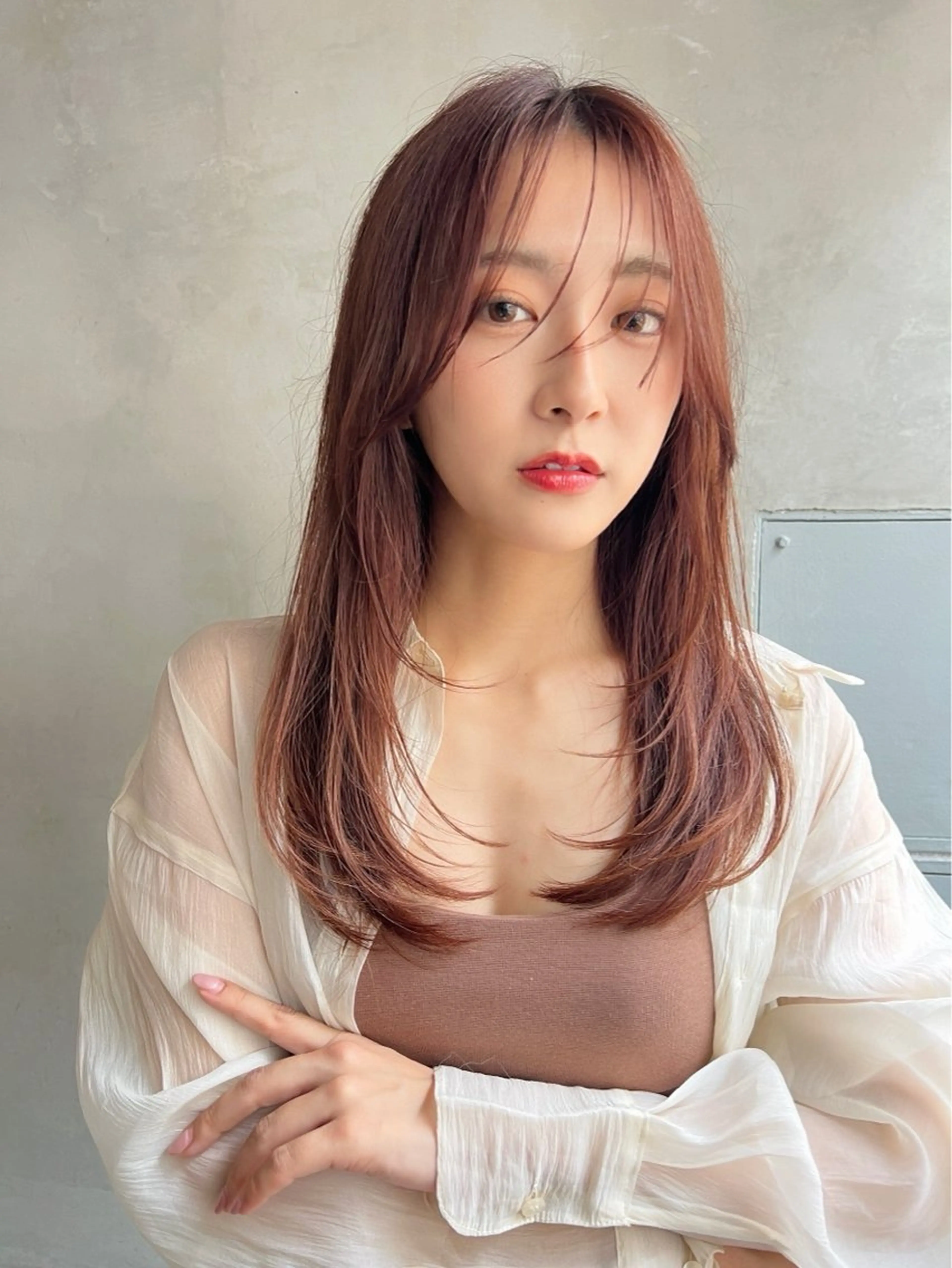 ロング カラー ヘアアレンジ ヘアカラー 🫧似合わせ／透明感 カラー🫧　ハルヒのヘアスタイル