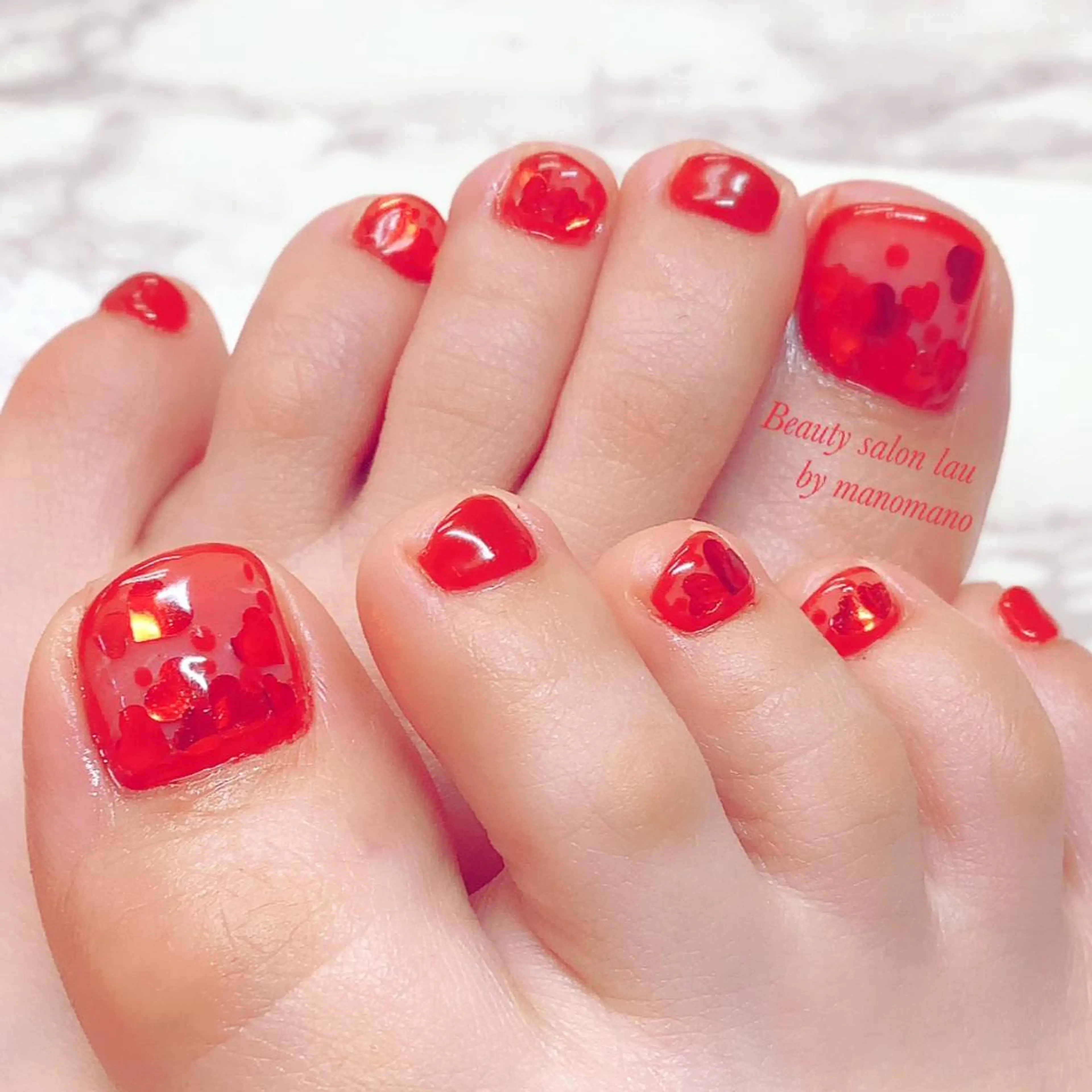 ネイル フットネイル ラウバイマノマノ なかざとのネイルデザイン