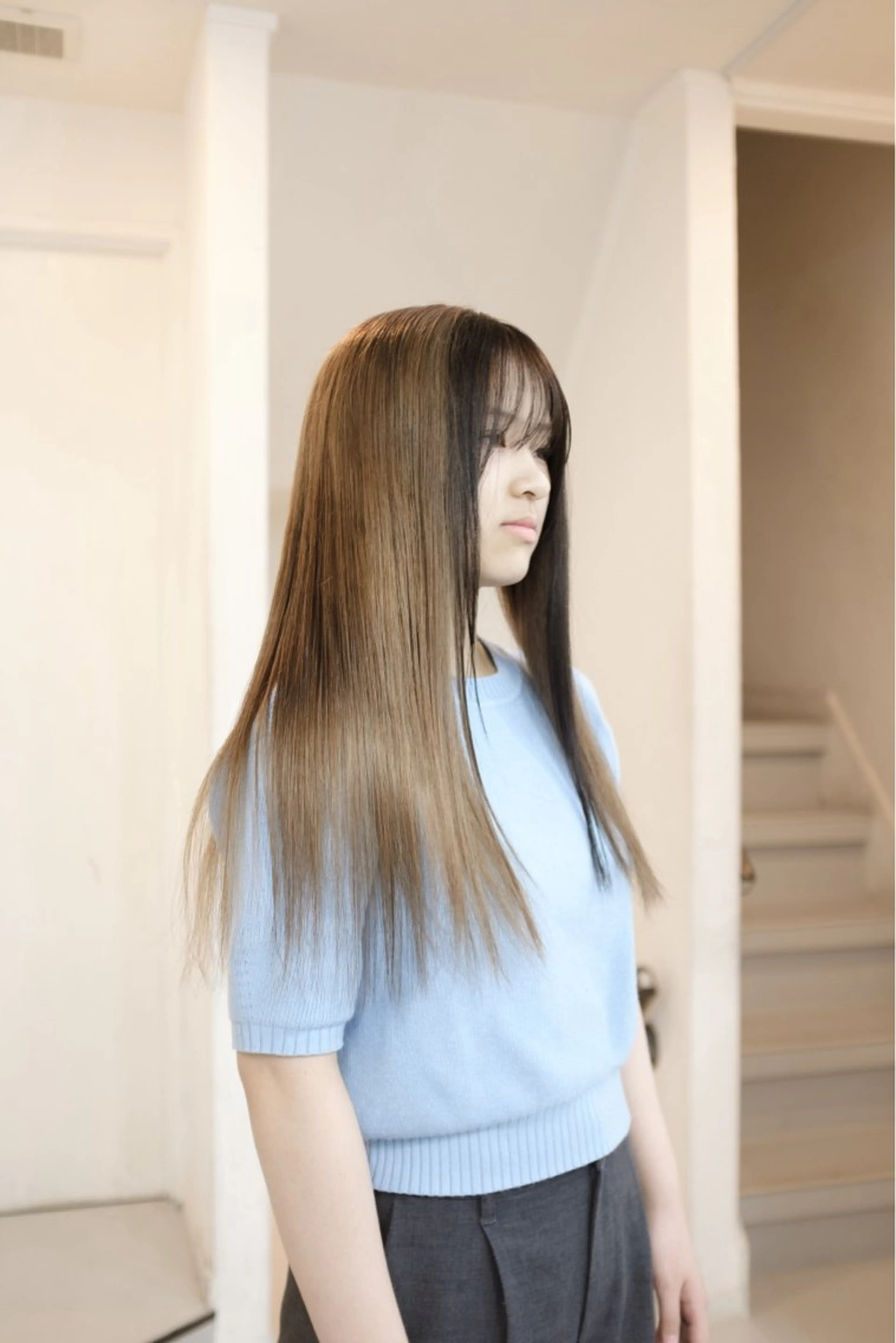 ロング カラー ヘアアレンジ 🦠デザインカラー/ 魚瀬あおい🦠のヘアスタイル