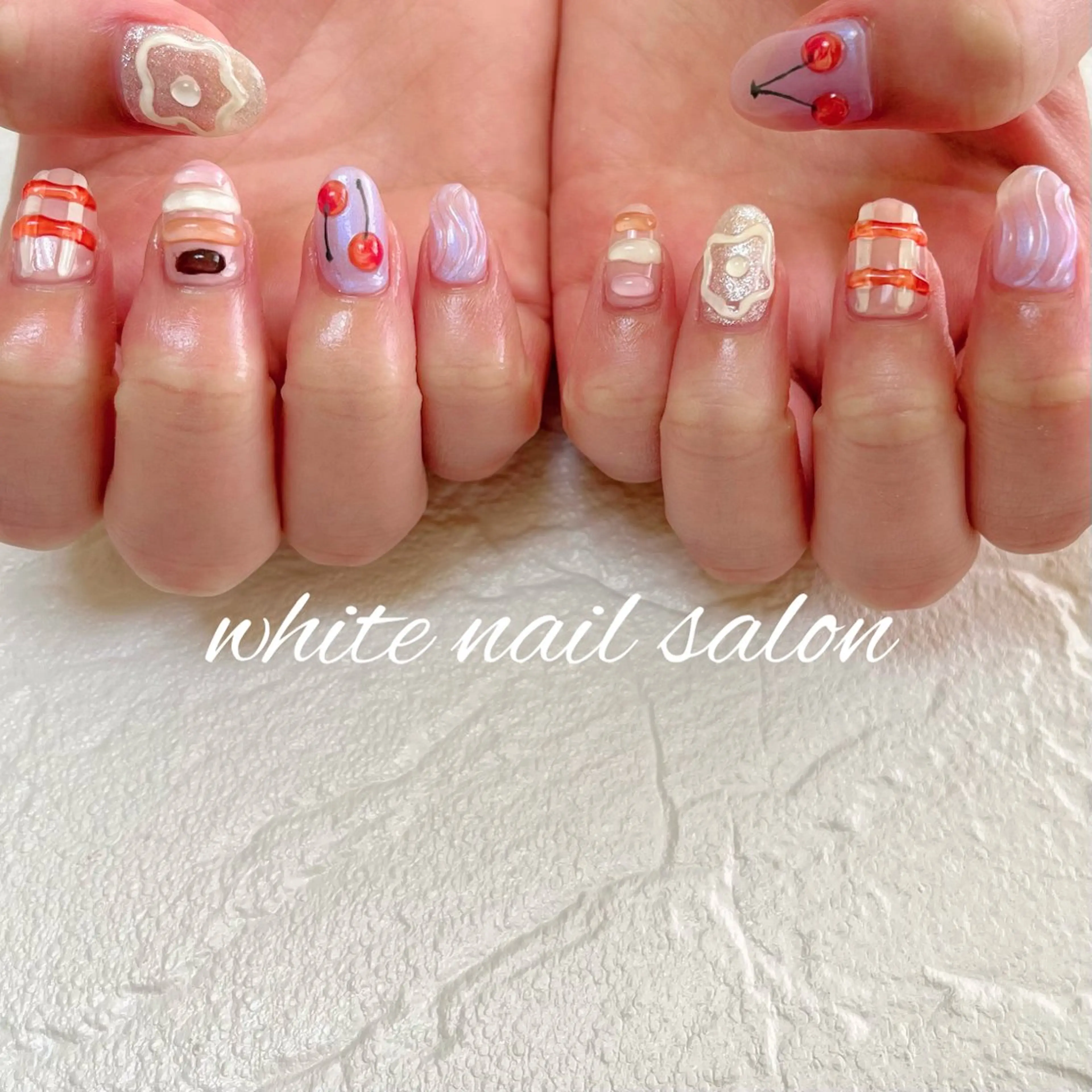 ネイル 持ち込み ハンドネイル white nail salonのネイルデザイン