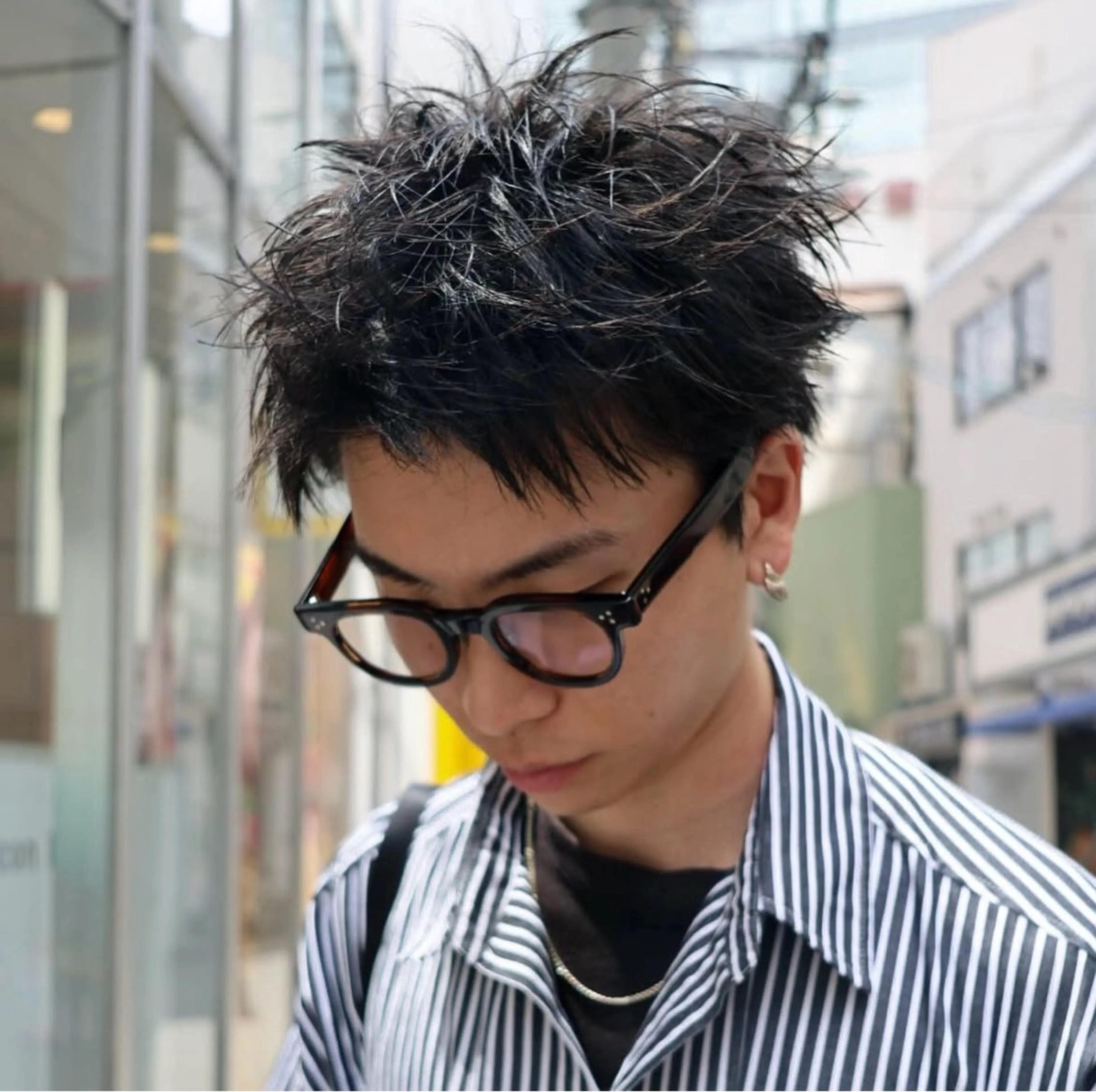 ショート メンズ スパイキーショート ショートヘア ✨髪質改善縮毛矯正✨ 二上裕太のヘアスタイル