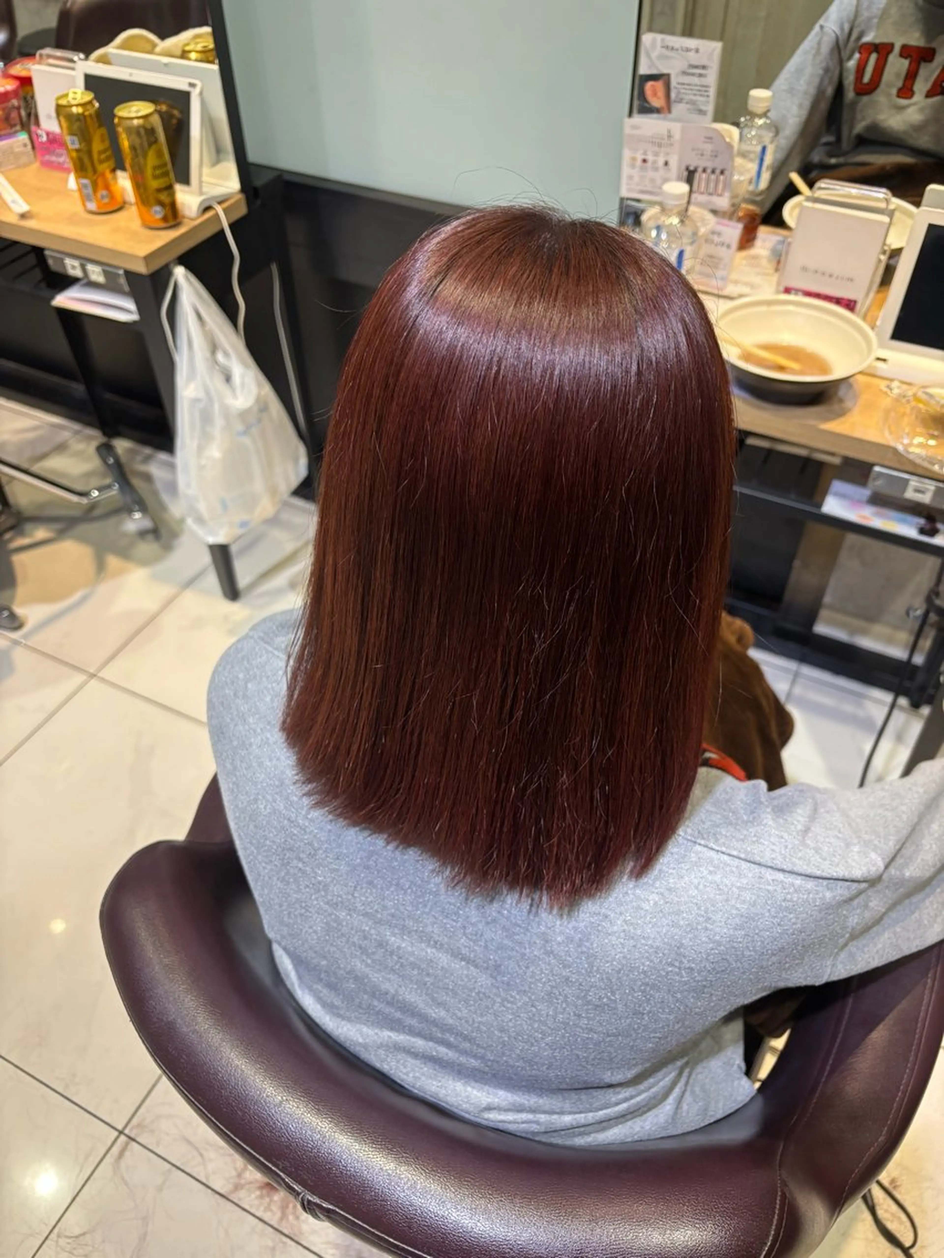 ミディアム カラー ヘアカラー 髪質改善韓国レイヤー /艶カラー/miyuのヘアスタイル