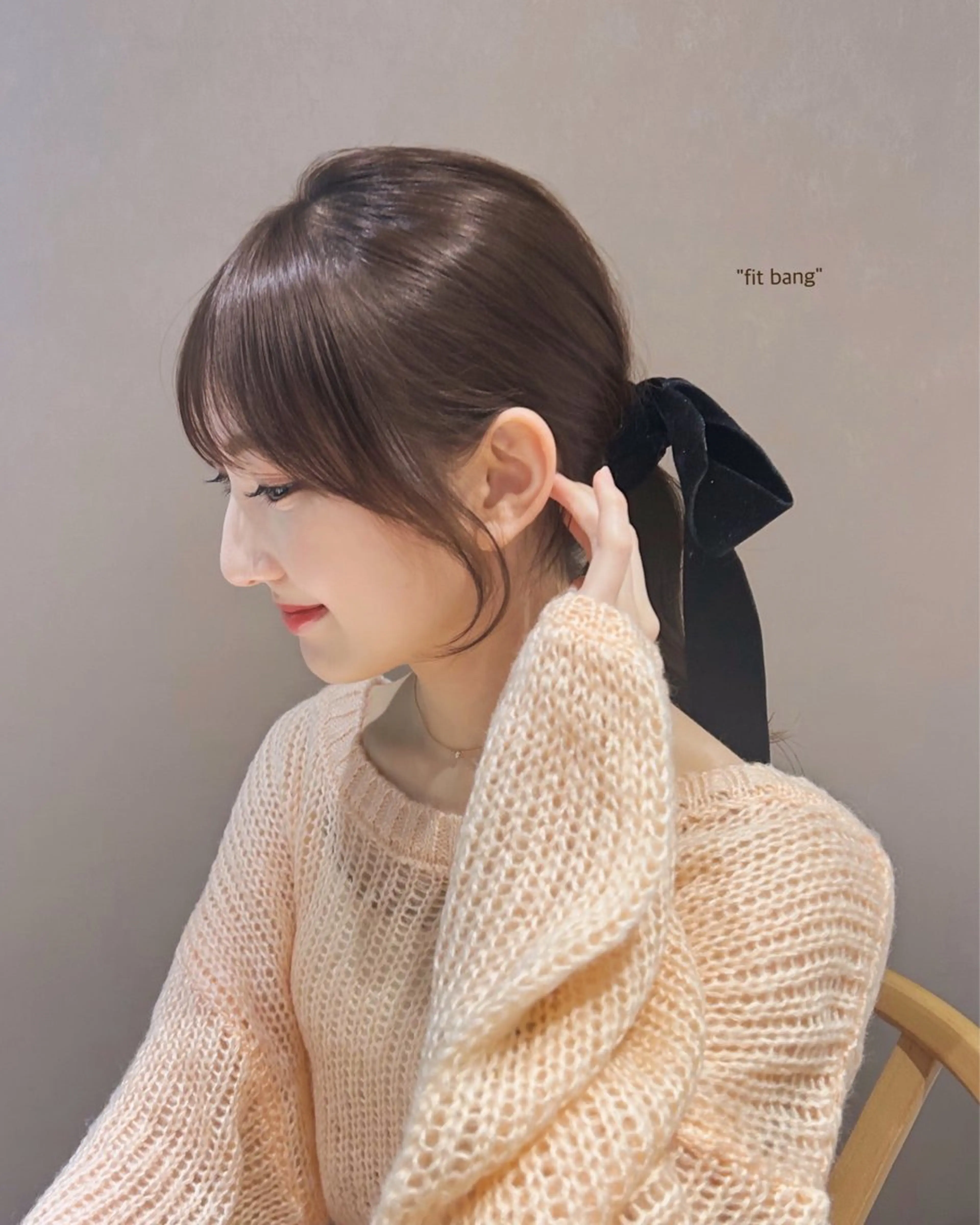 セミロング カラー ヘアアレンジ 顔周りカット 似合わせカット ミディアムヘア Chifumiのヘアスタイル