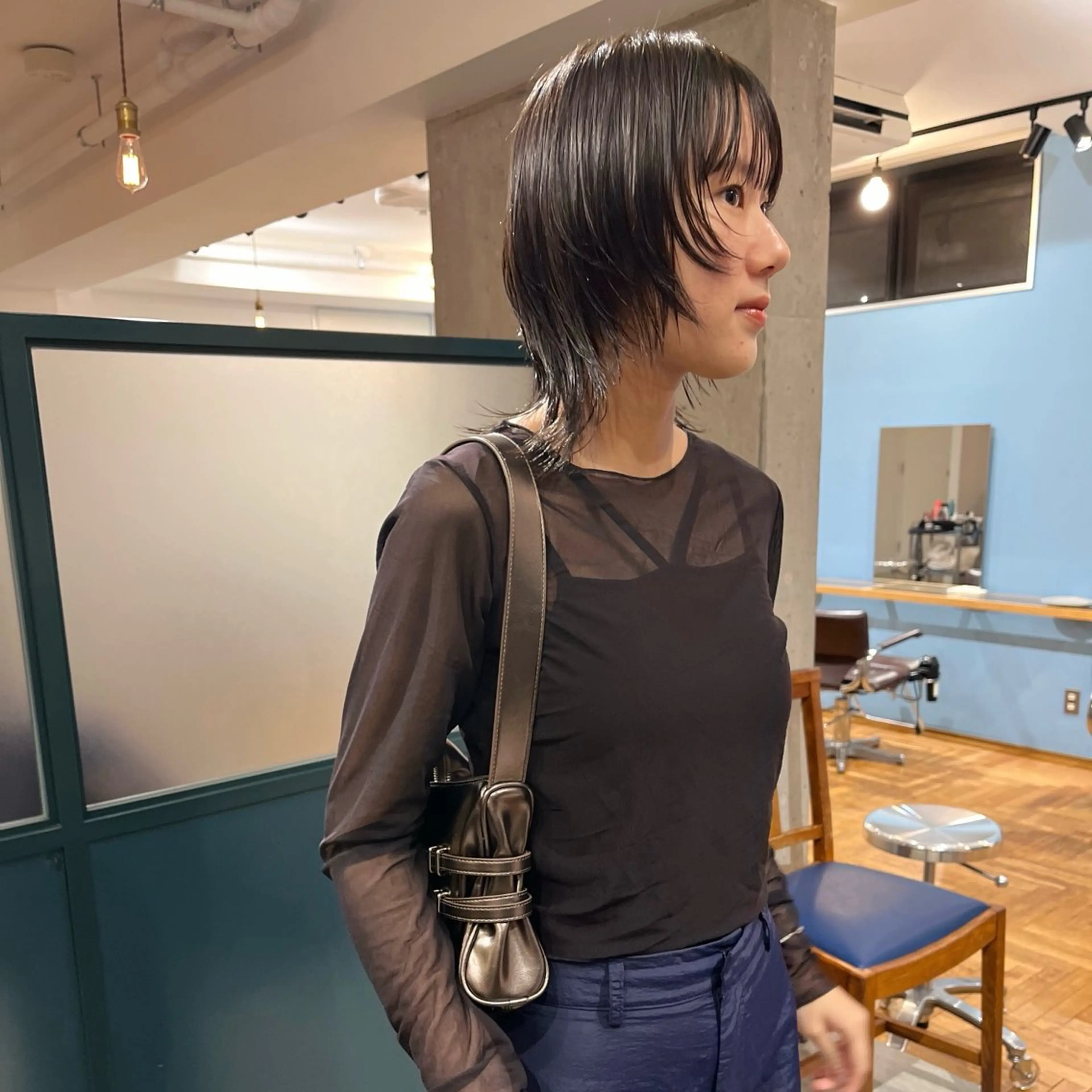 ミディアム レイヤーカット ウルフカット 暖色/パーマ 🌼クニトウメイのヘアスタイル