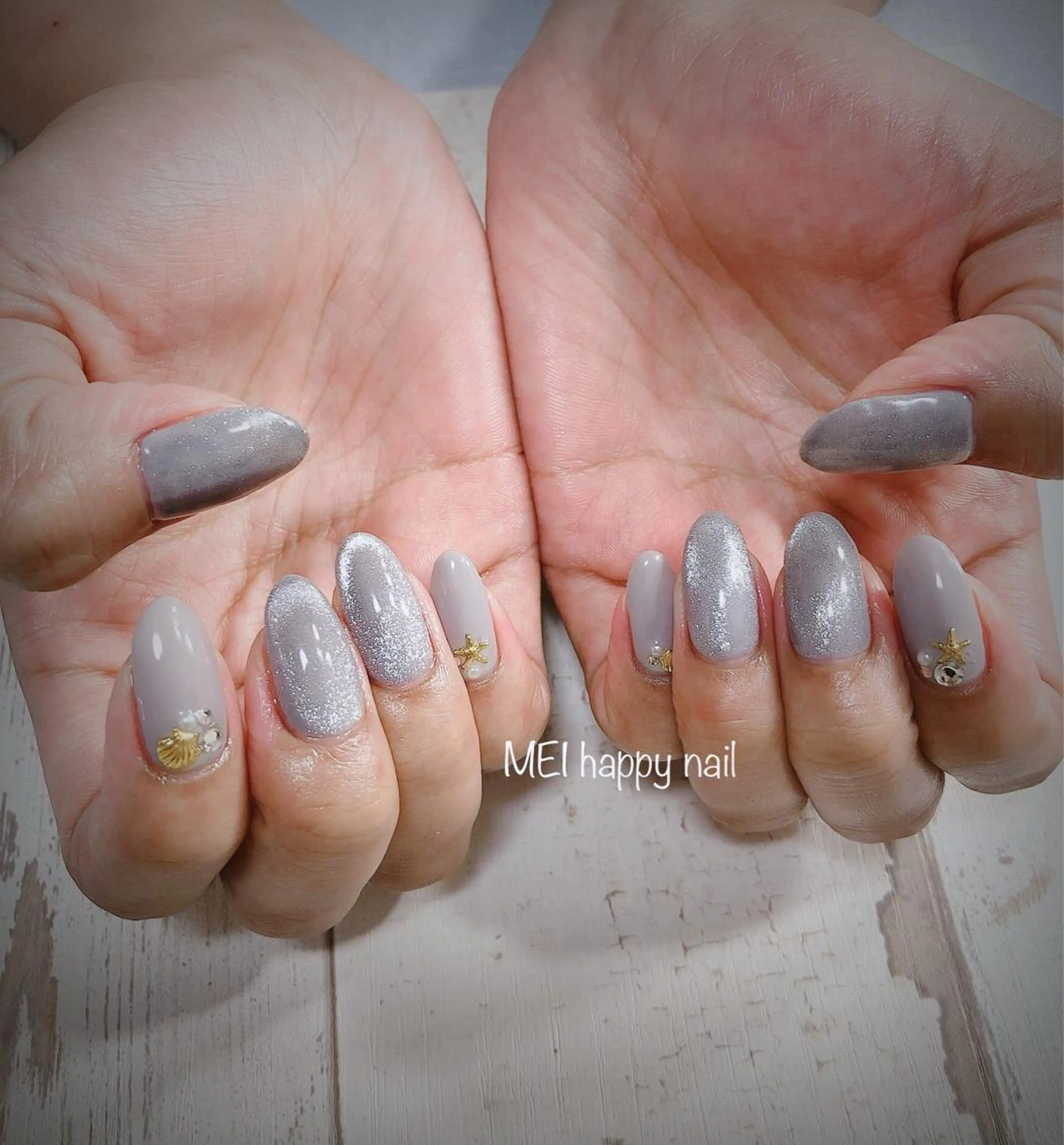 ネイル ハンドネイル 北浦和 自爪育成ケアのネイルデザイン