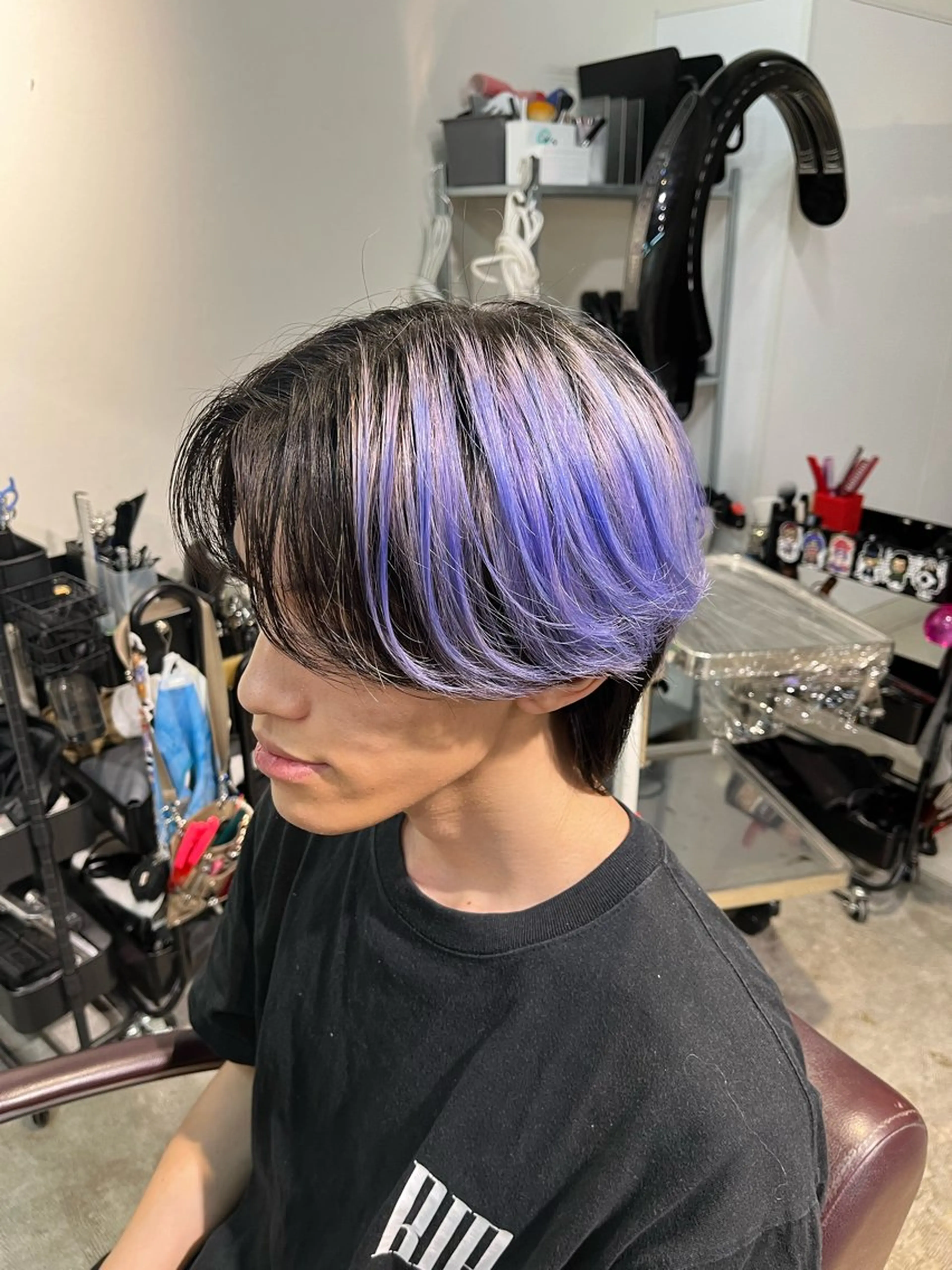 メンズ ヘアカラー トリートメント フェザーパーマ🌙 毛流れ yuzukiのヘアスタイル