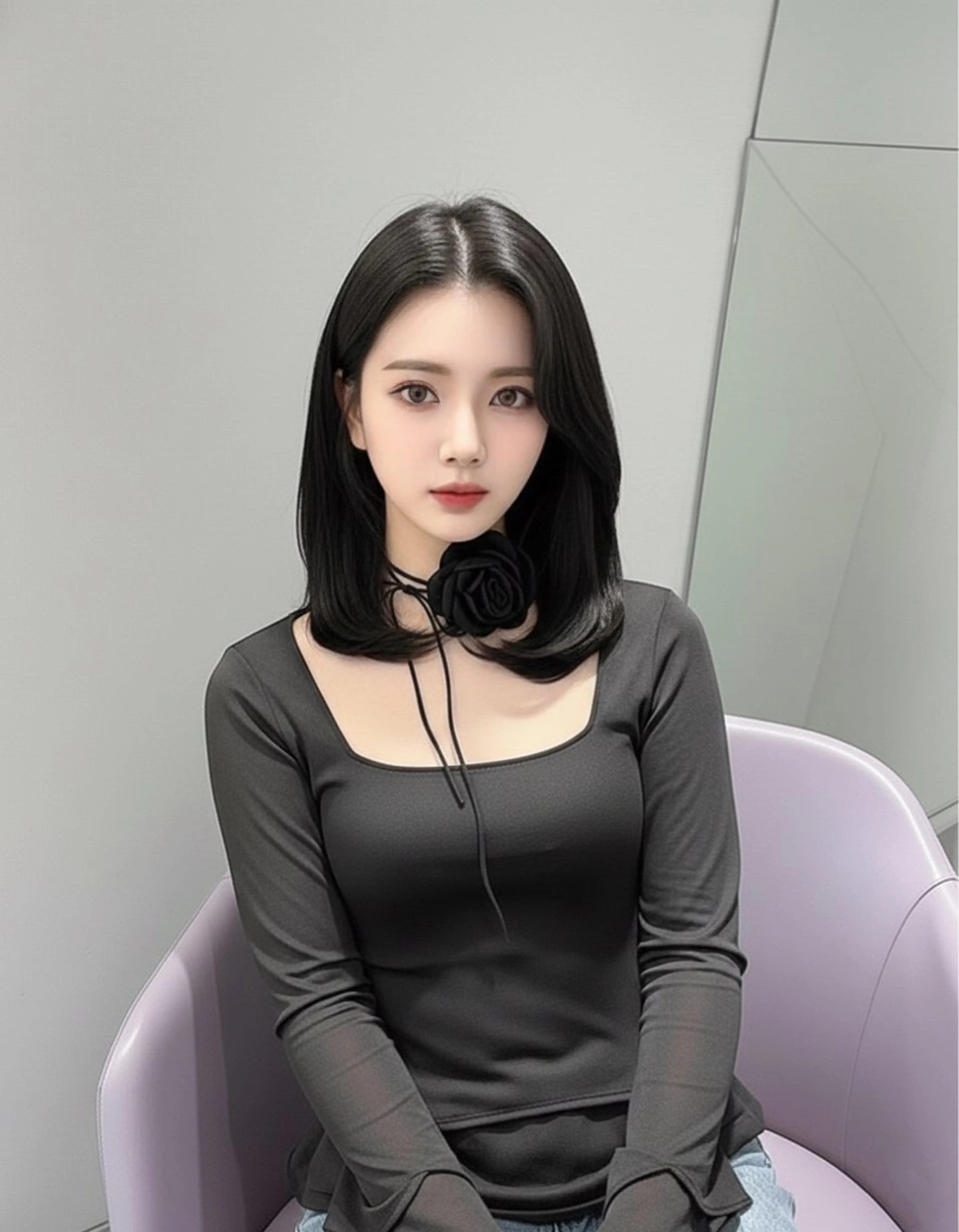 ミディアム カラー カット ヘアカラー トリートメント 韓国ヘア/髪質改善 TAKAHIROのヘアスタイル